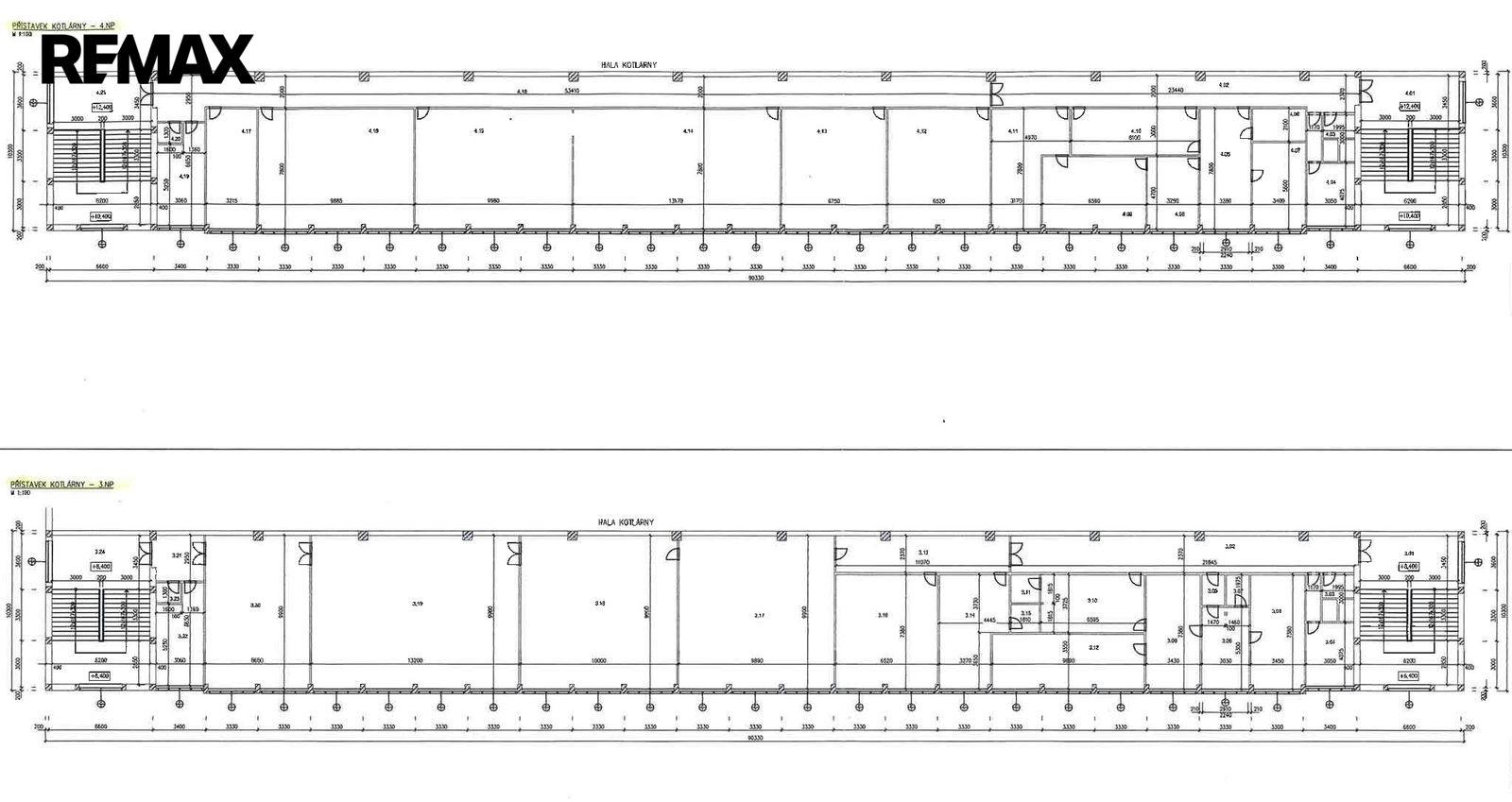 půdorys 3. NP a 4. NP