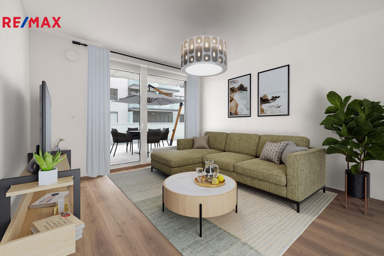 vizualizace obývacího pokoje