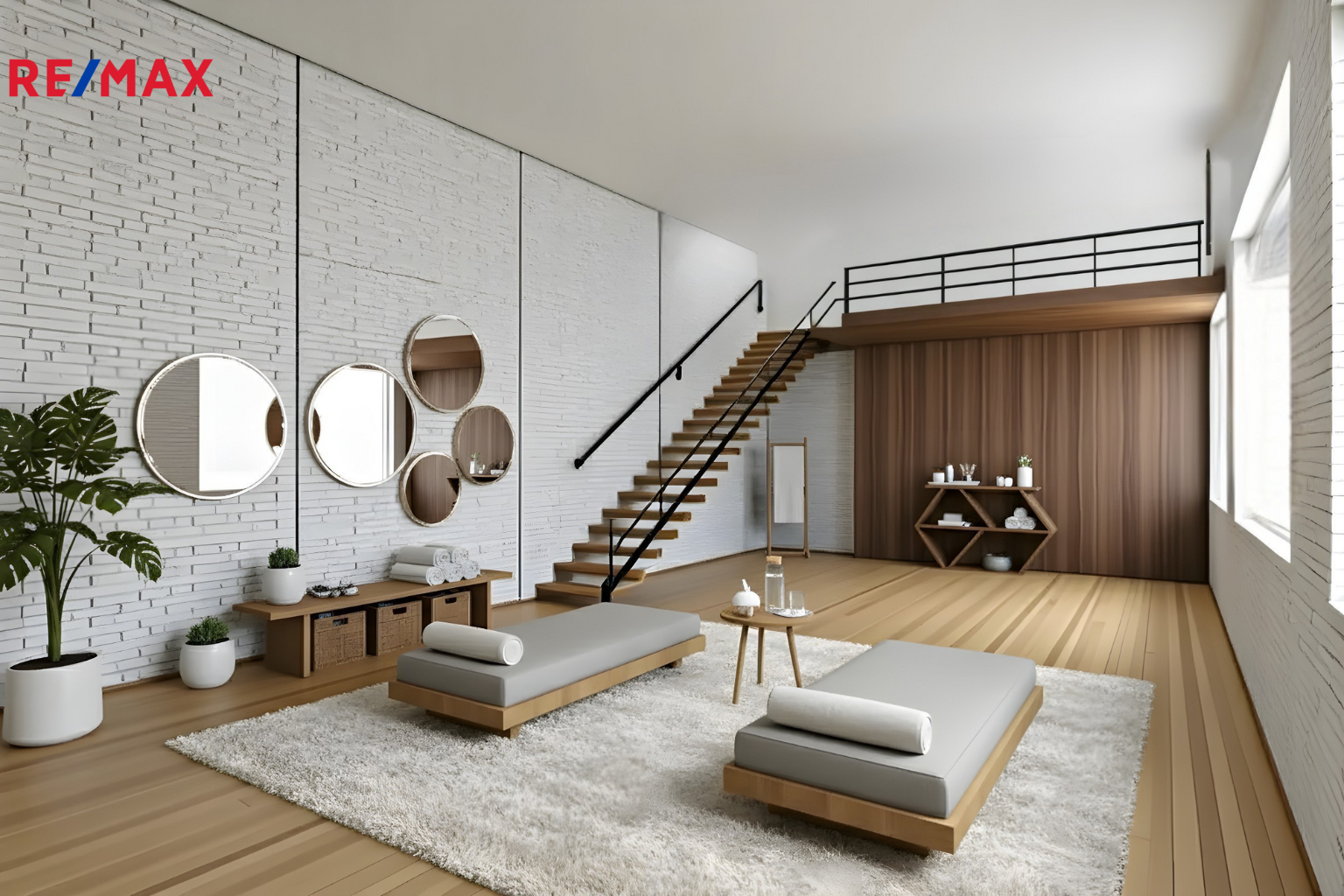 Vizualizace – prostor přizpůsobený pro služby wellness, beauty či fyzioterapii