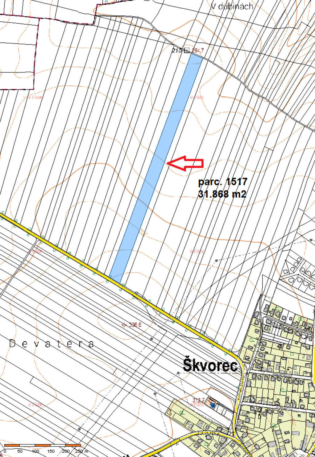 parc 1517_katastrální mapa