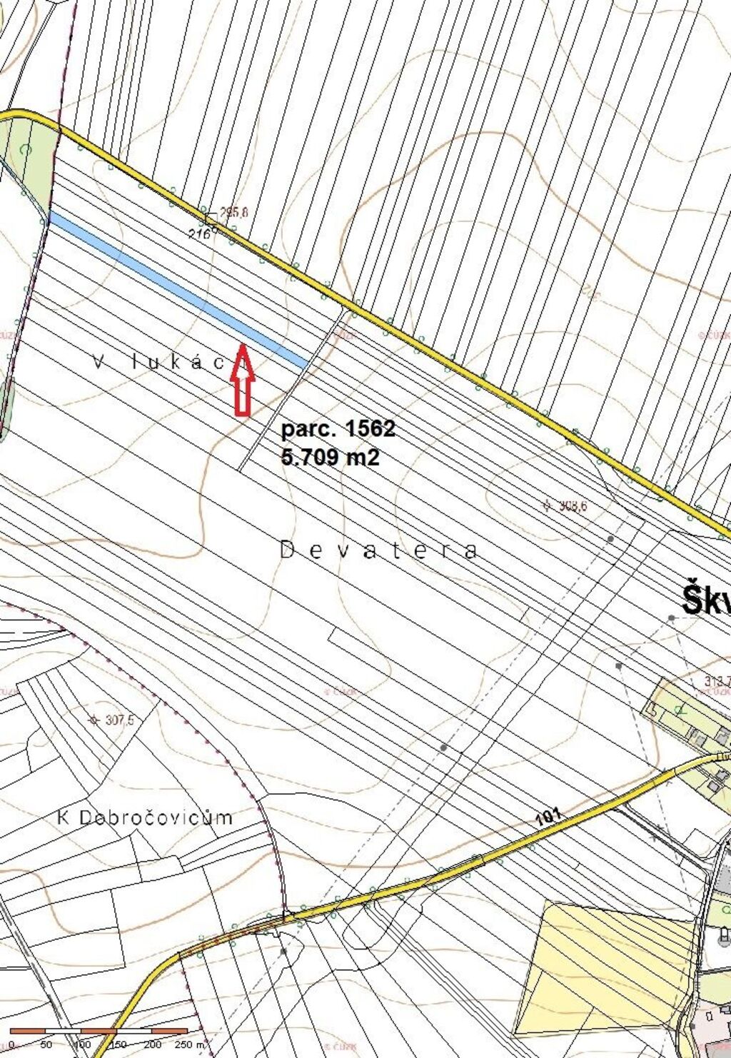 parcc 1562_katastrální mapa