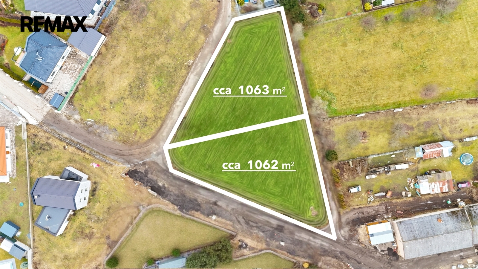 Plánované rozdělení pozemků