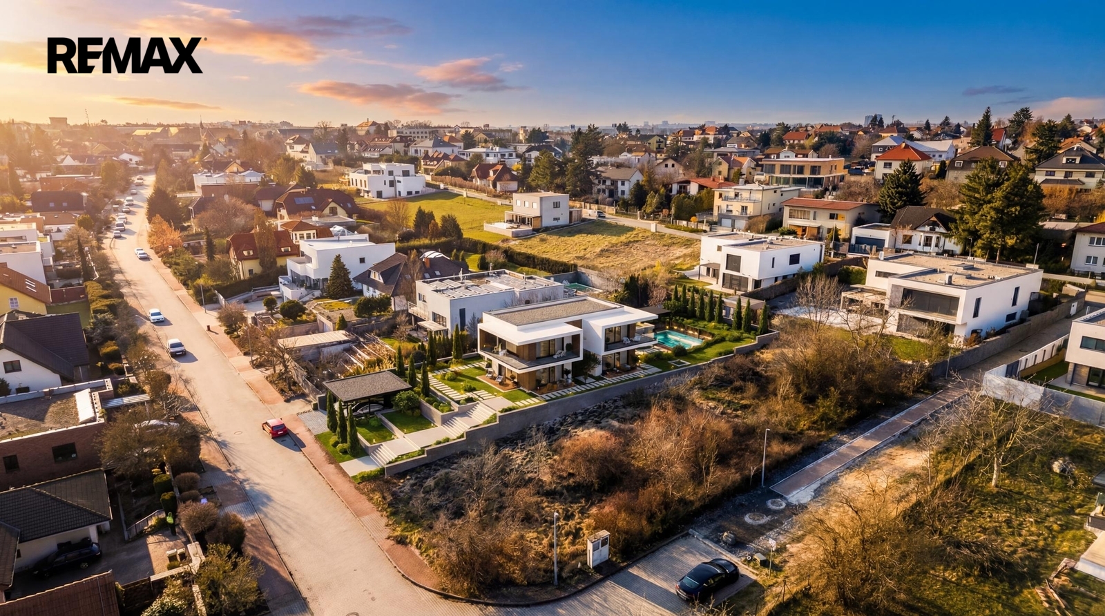 Vizualizace domu na pozemku