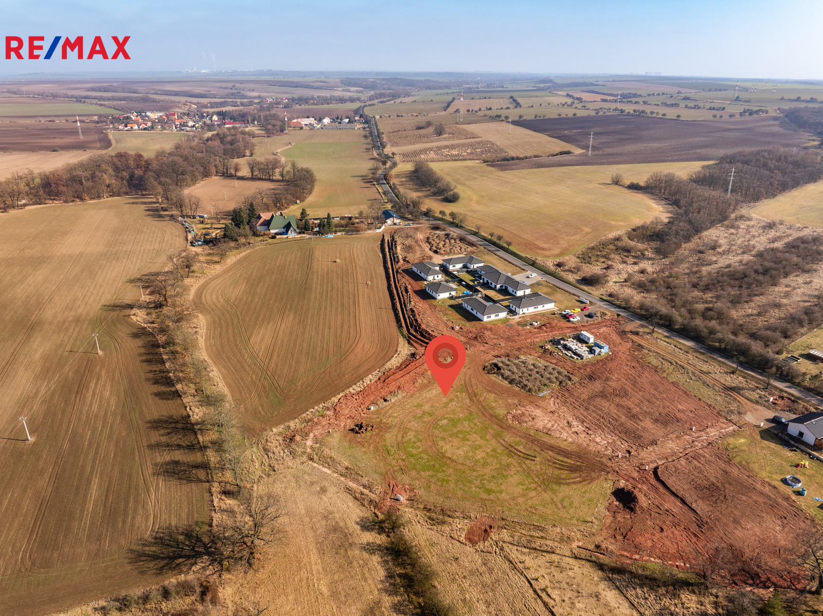 Pohled na pozemek