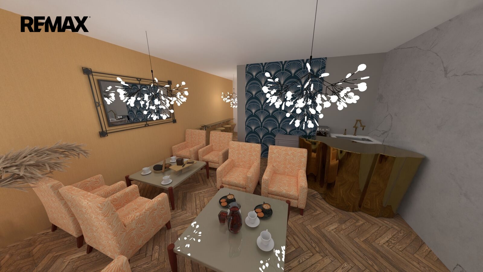 Vizualizace konceptu kavárny