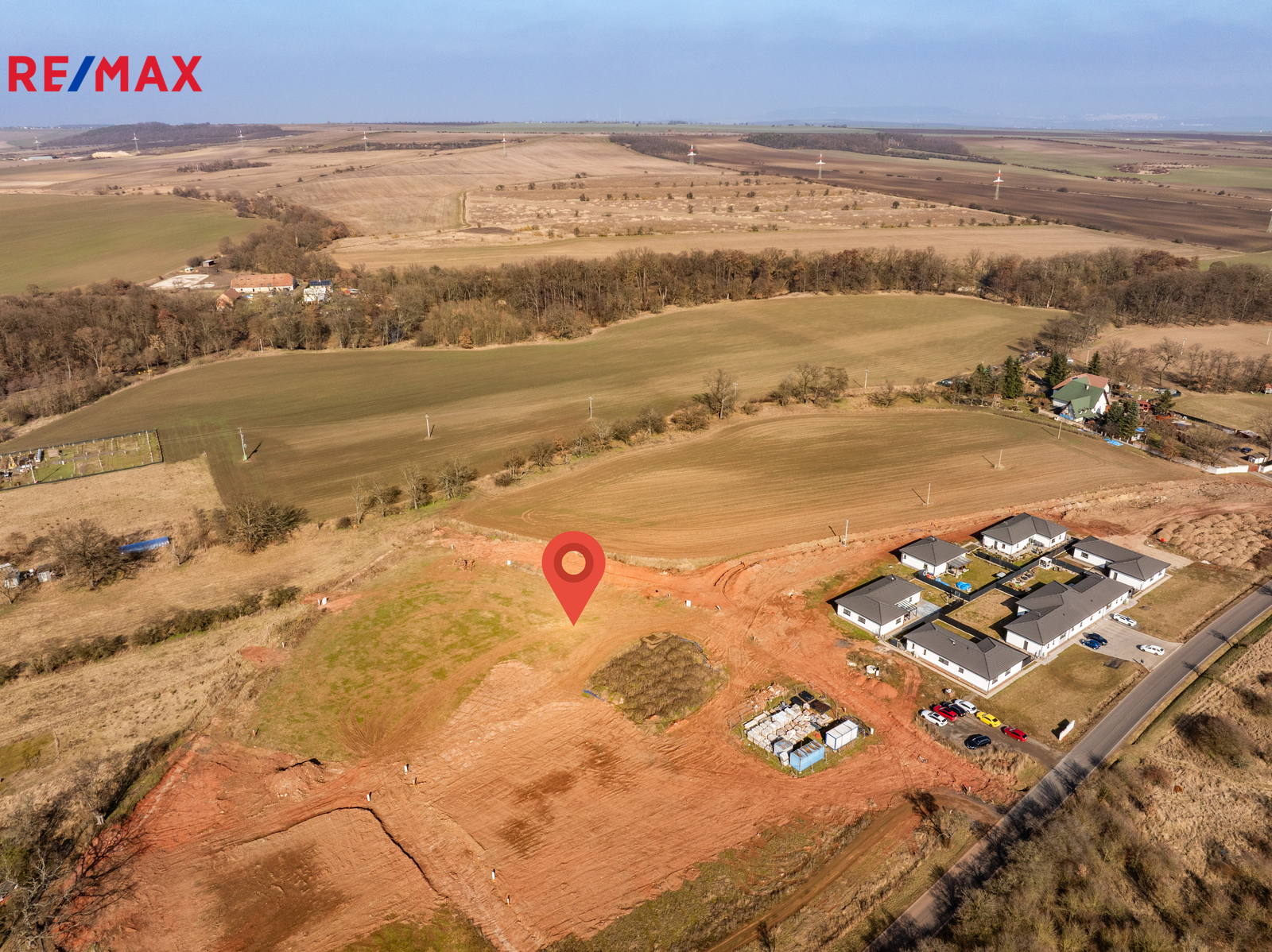 Pohled na pozemek