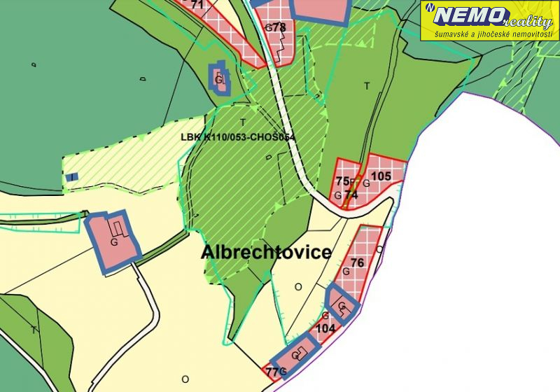 Albrechtovice, stavební parcela Šumava
