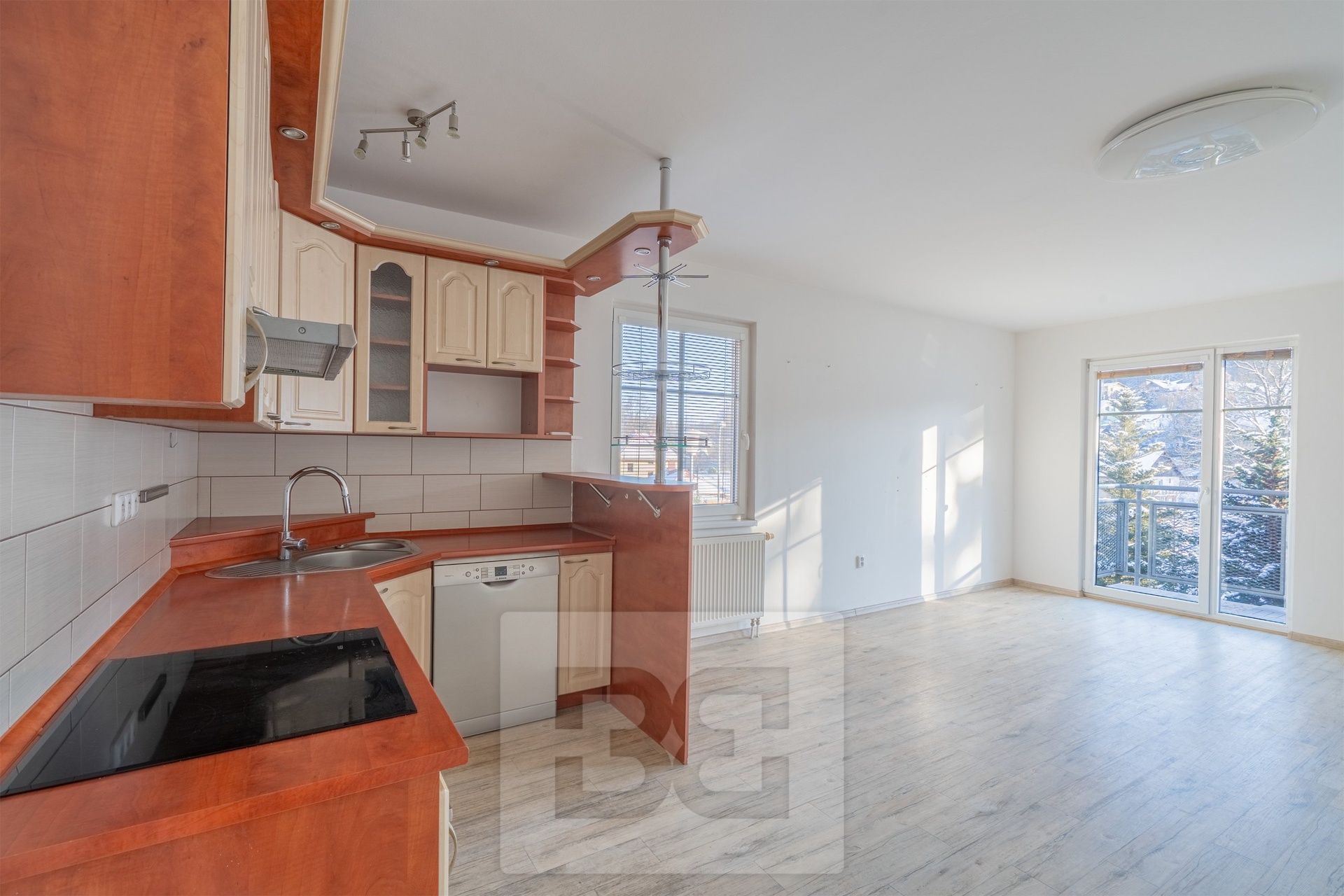 Obývací pokoj s kuchyní