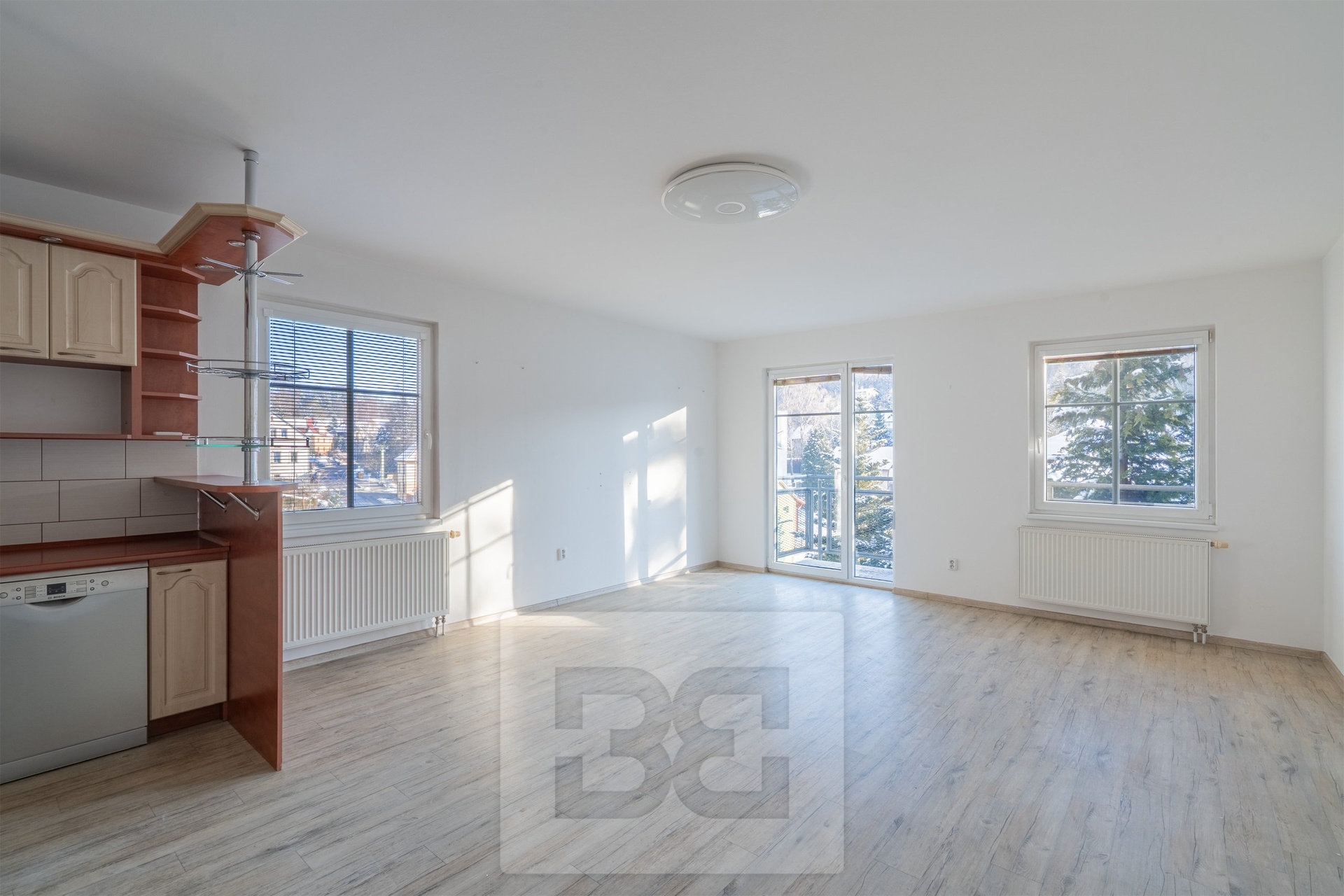 Obývací pokoj s kuchyní