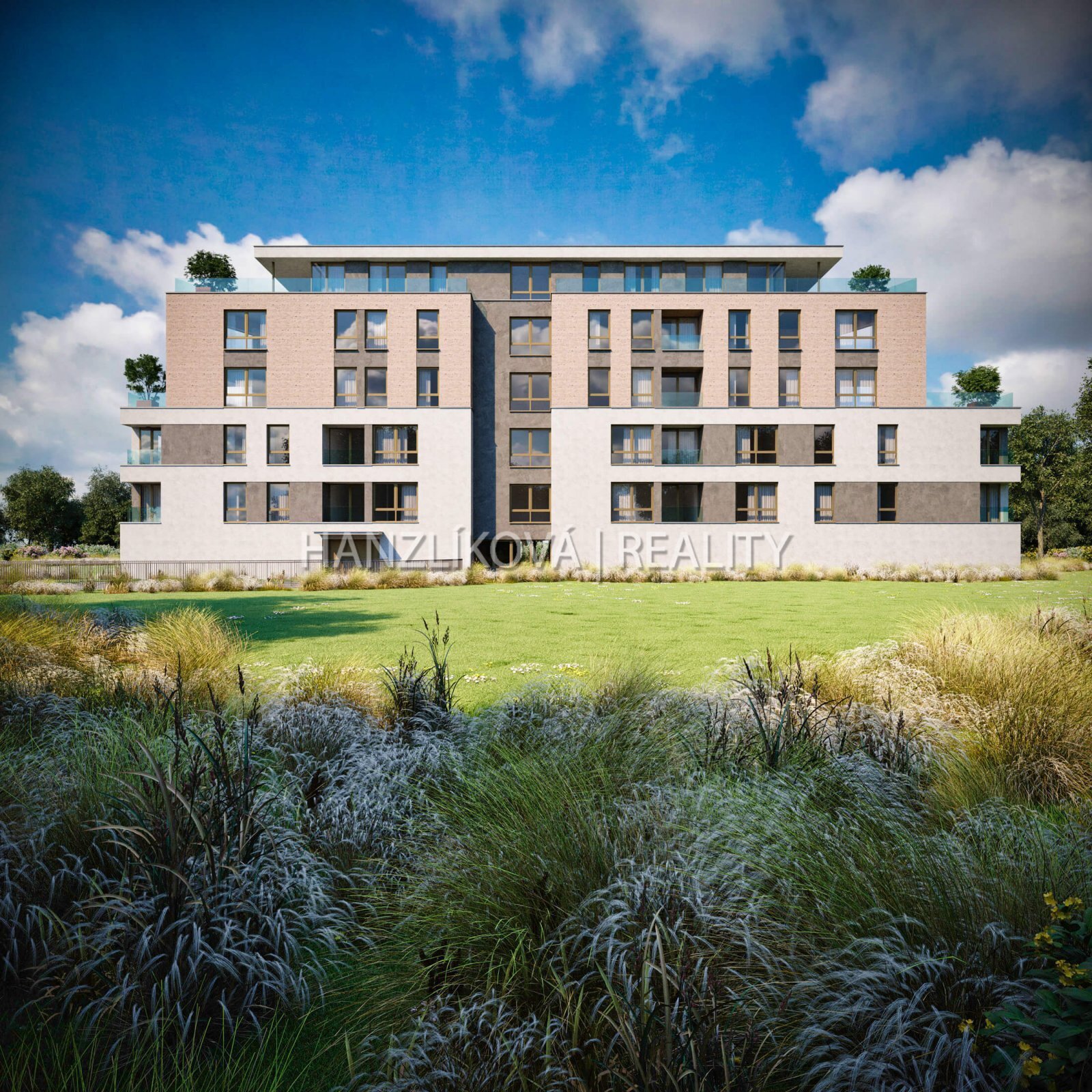 vizualizace, bytový dům, Rezidence Hálkova