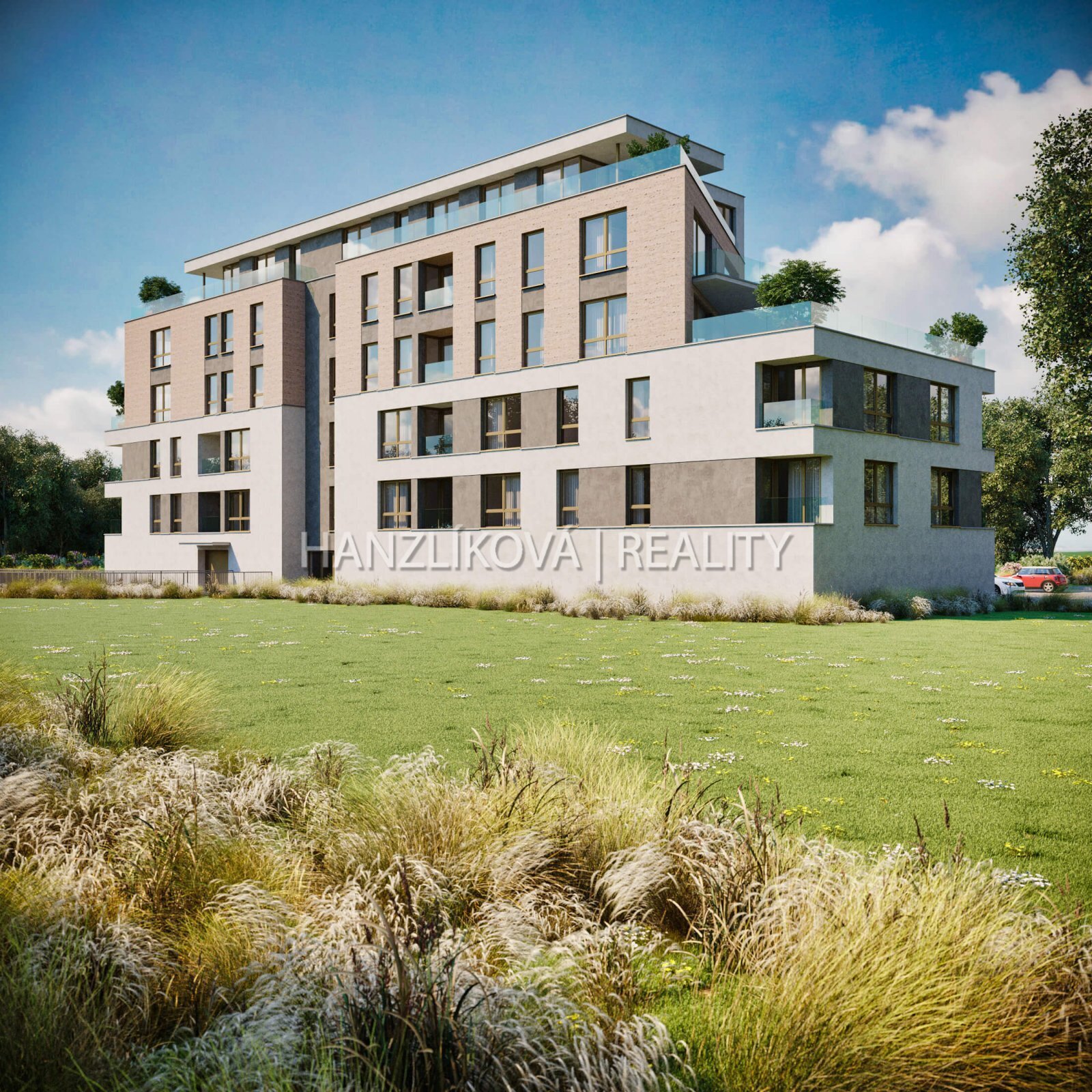 vizualizace, bytový dům, Rezidence Hálkova