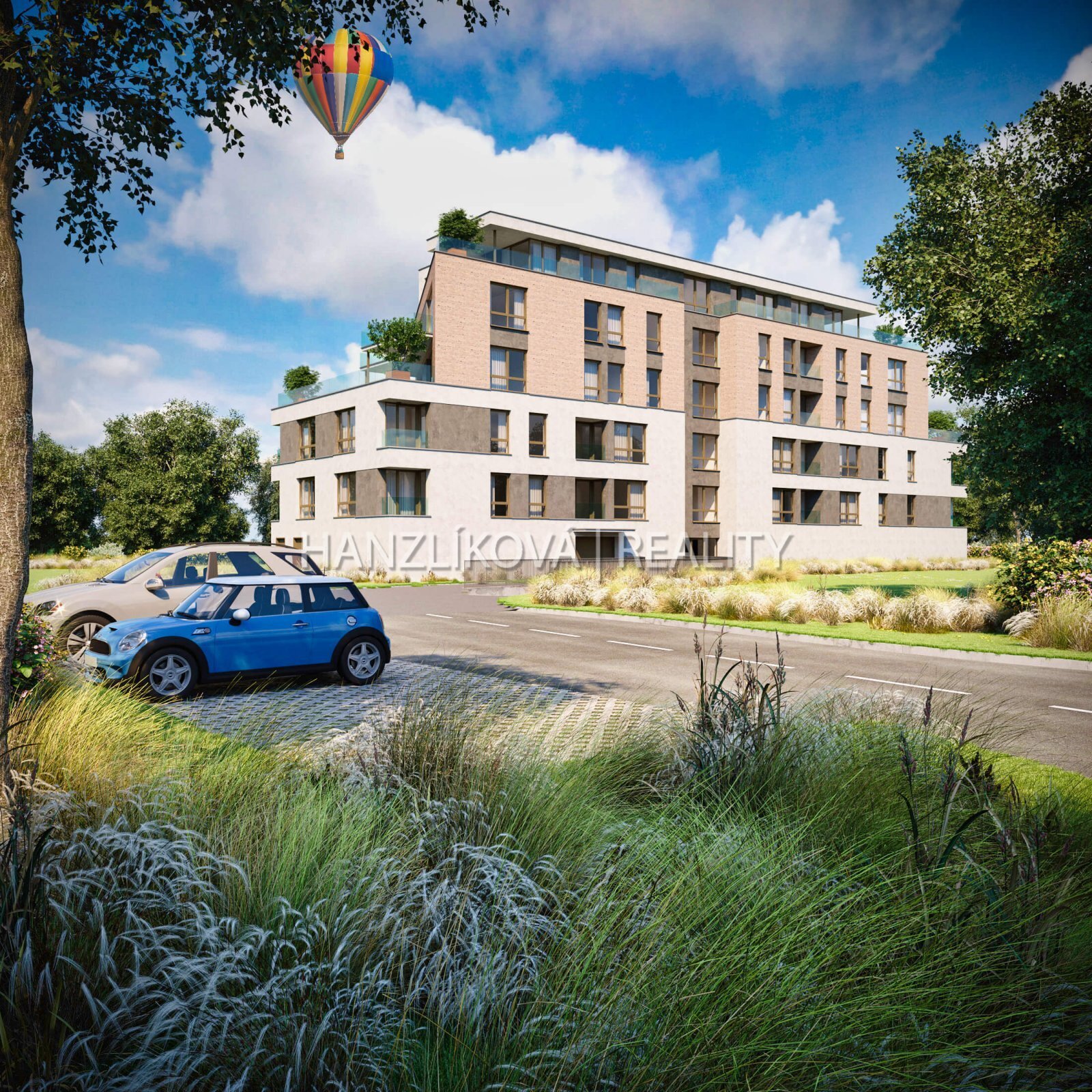 vizualizace, bytový dům, Rezidence Hálkova