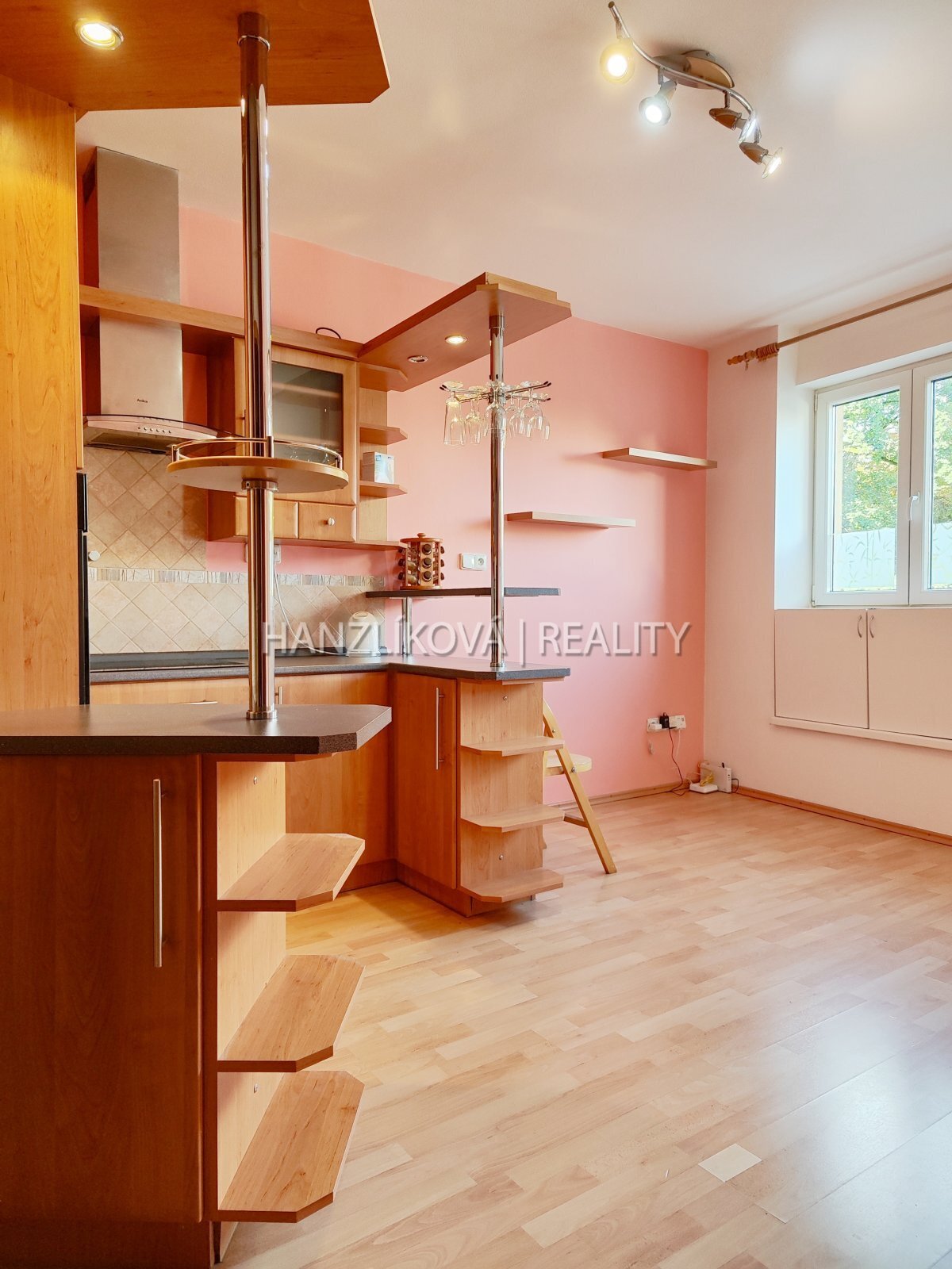 Obývací pokoj, pronájem malého bytu 2+kk, Rudolfovská, České Budějovice