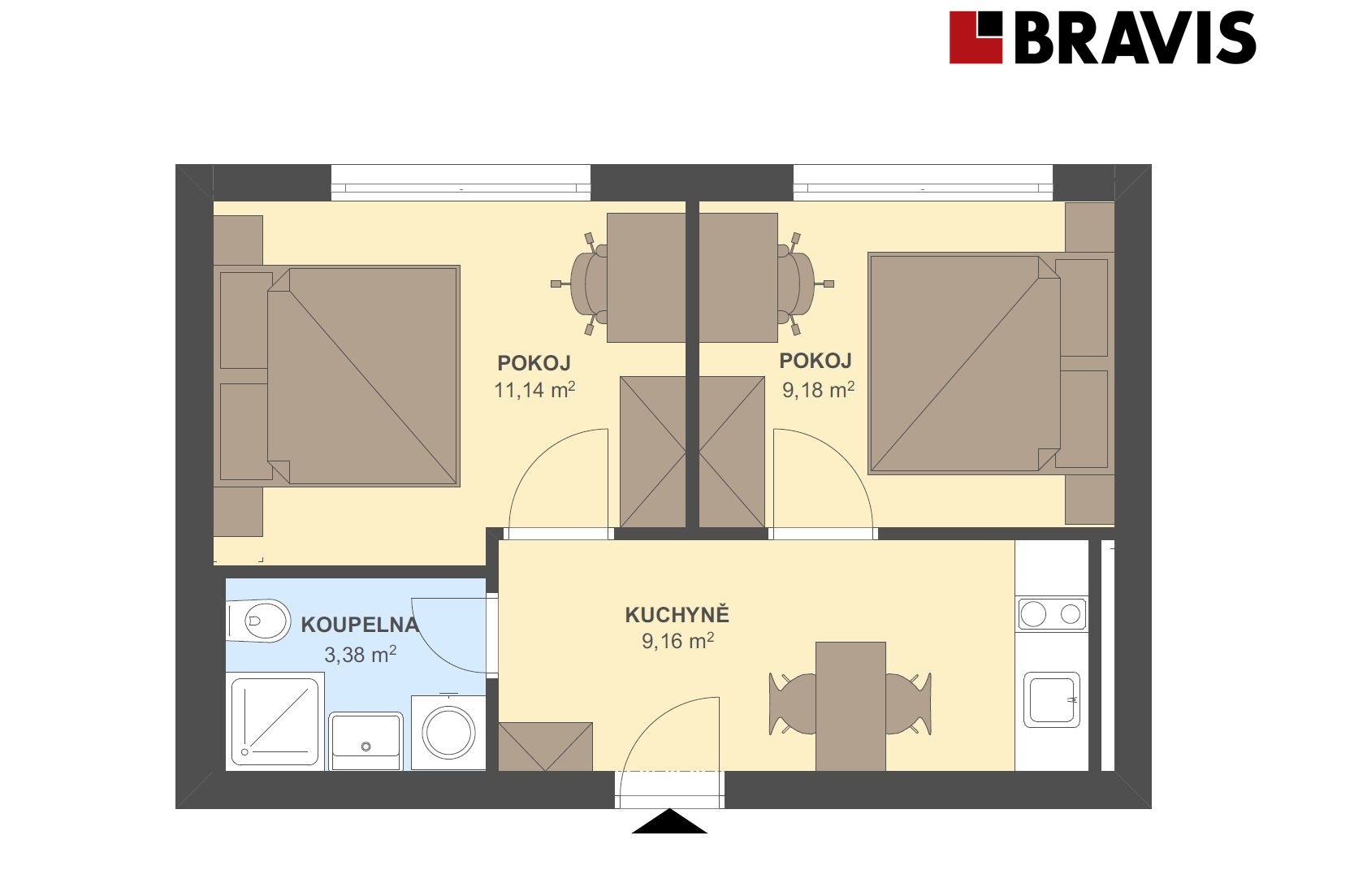 2+1 32,85m2