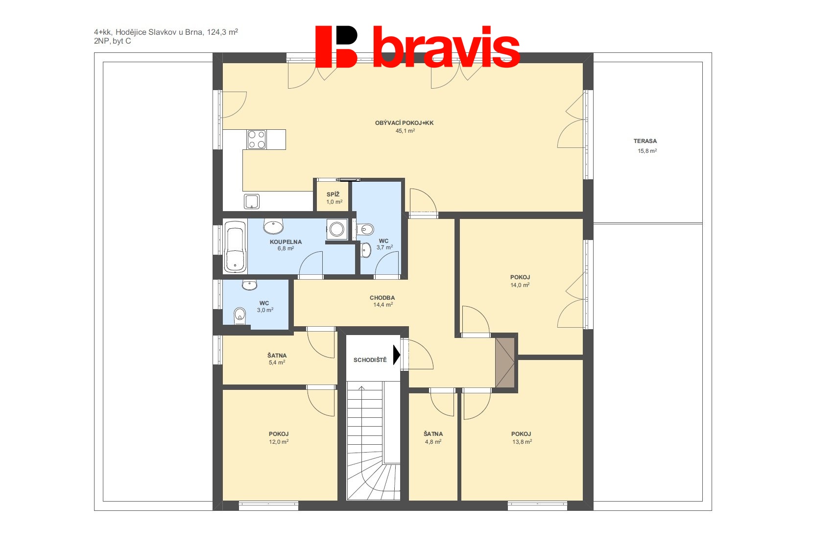 4+kk Hodějice 124,3m2 byt C