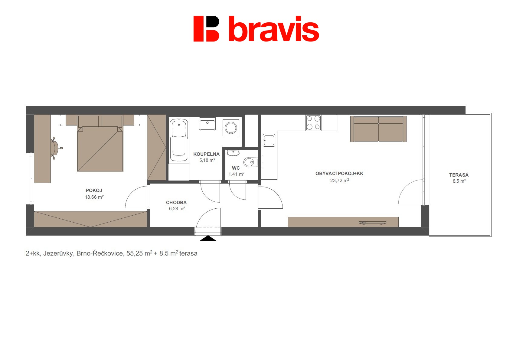 2+kk Jezerůvky 55,25m2