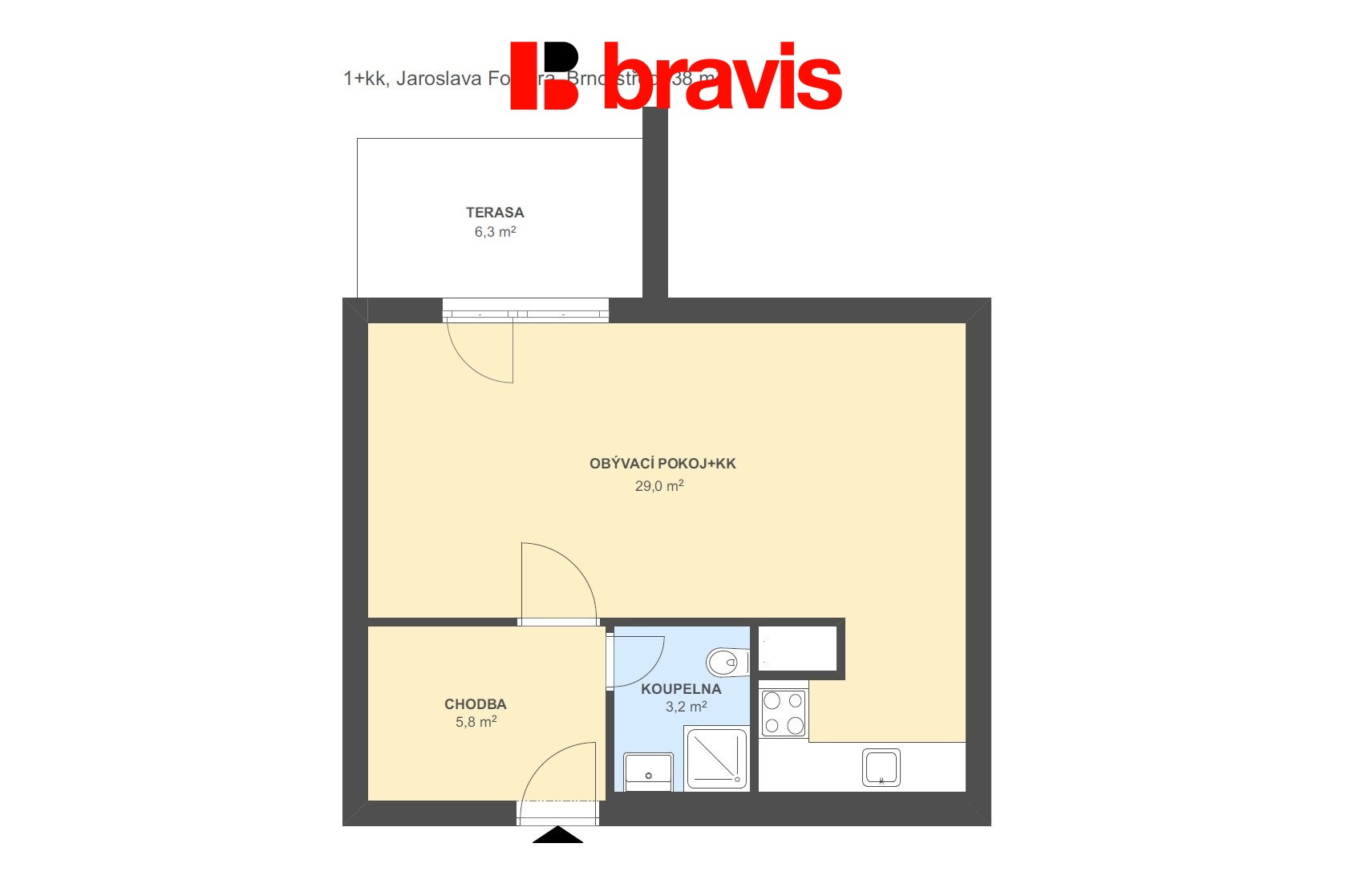 1+kk Jaroslava Foglara 38m2