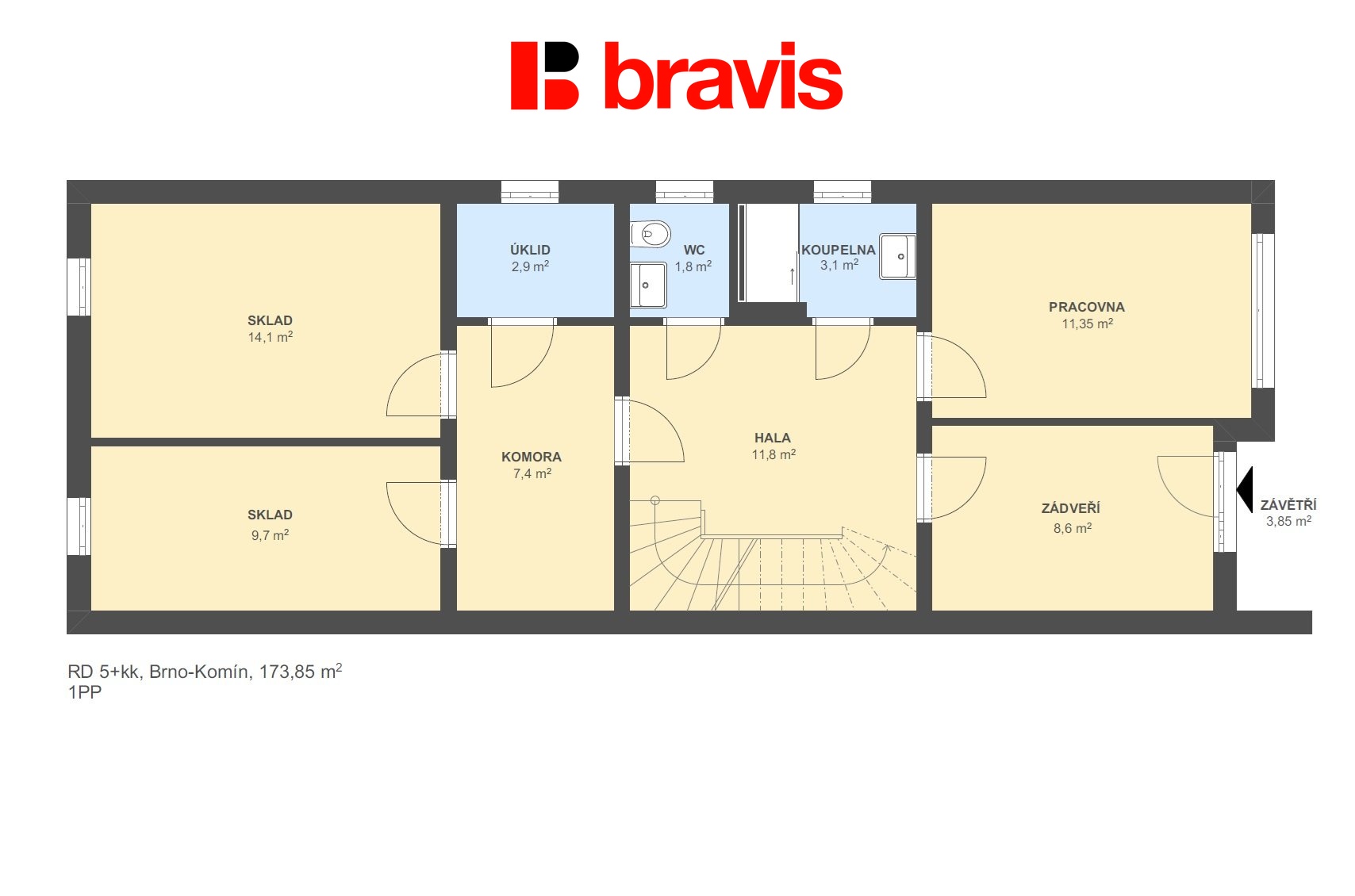 RD 5+kk Komín 173,85m2 1PP