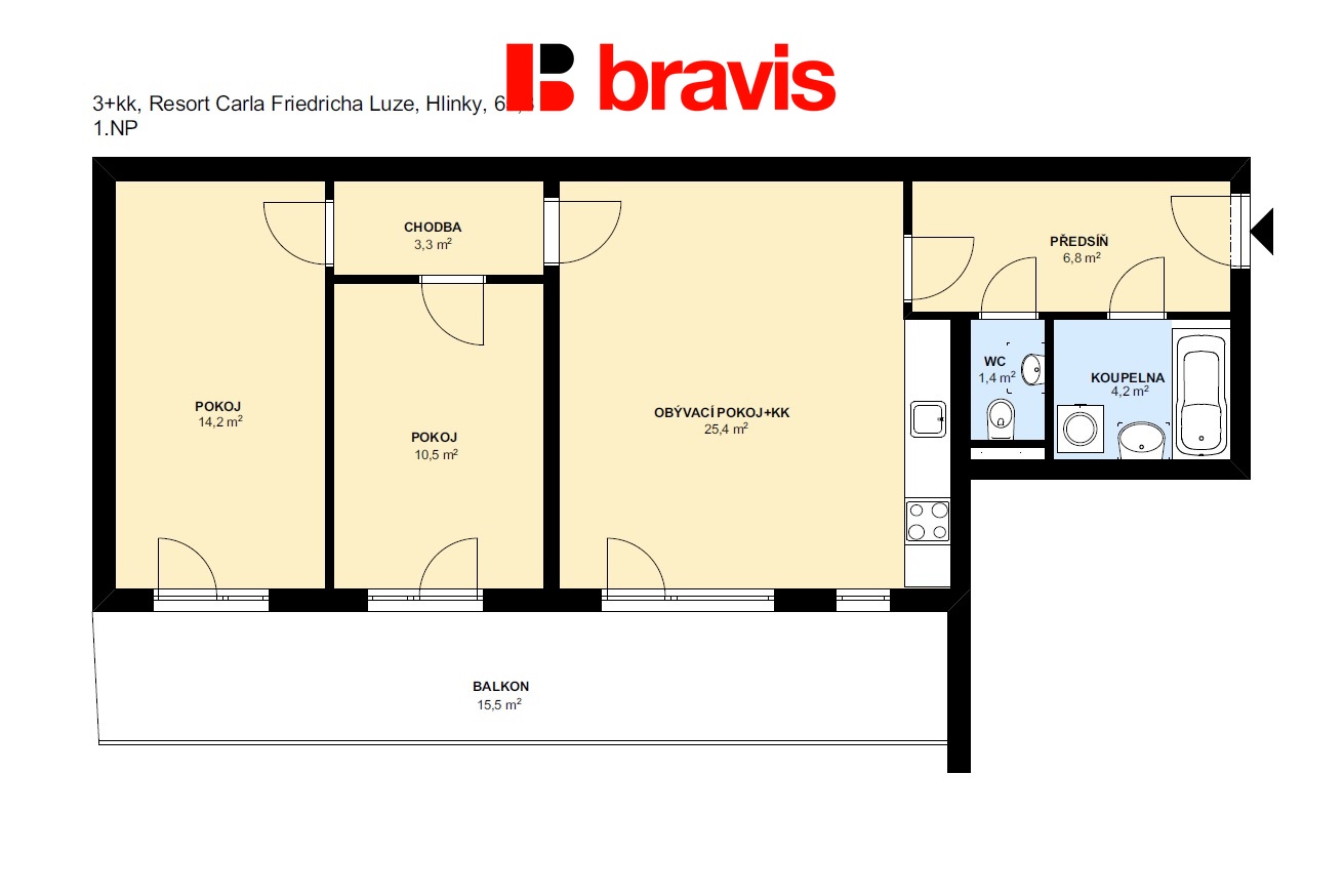 3+kk Resort Hlinky 65,8m2 - G