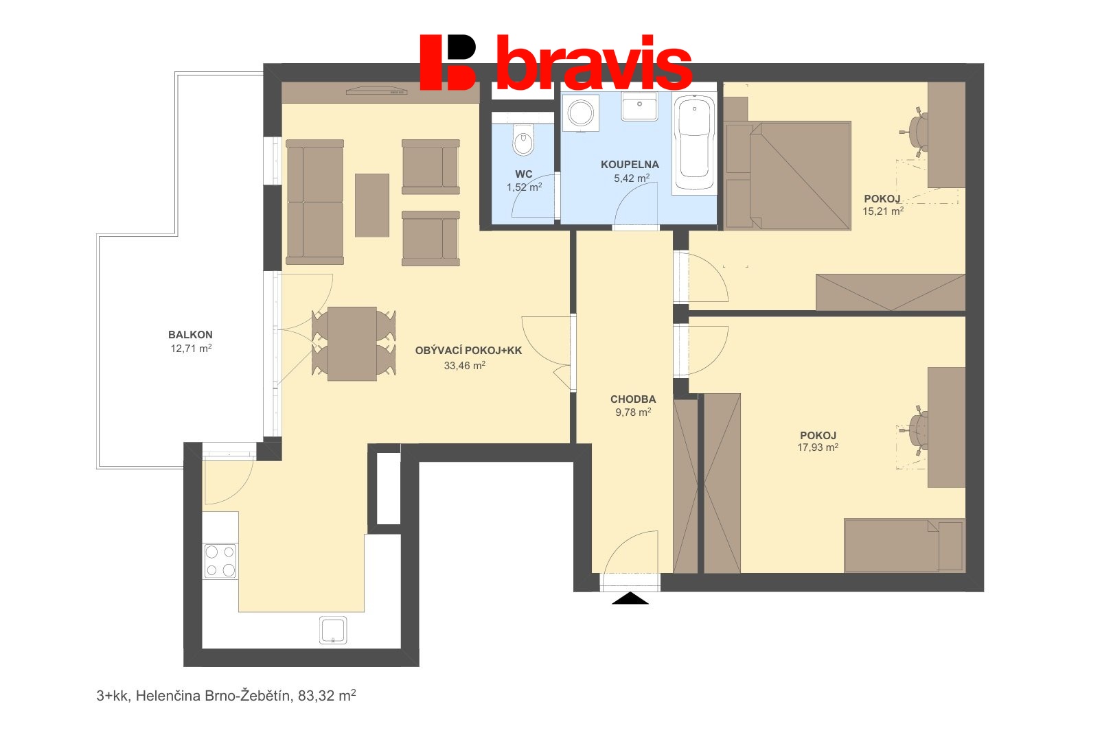 3+kk Helenčina 83,32m2