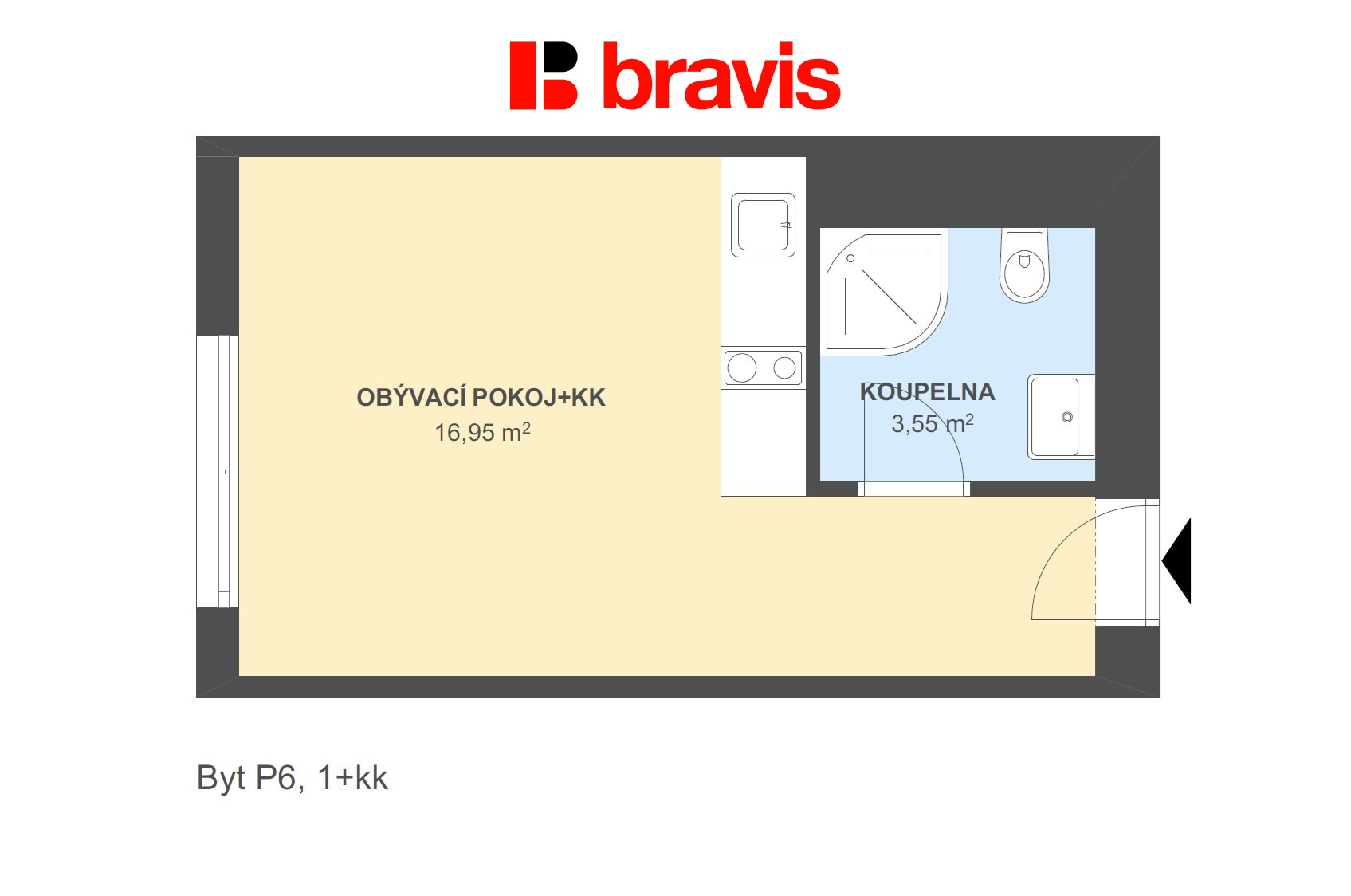 1+kk Chaloupky byt P6