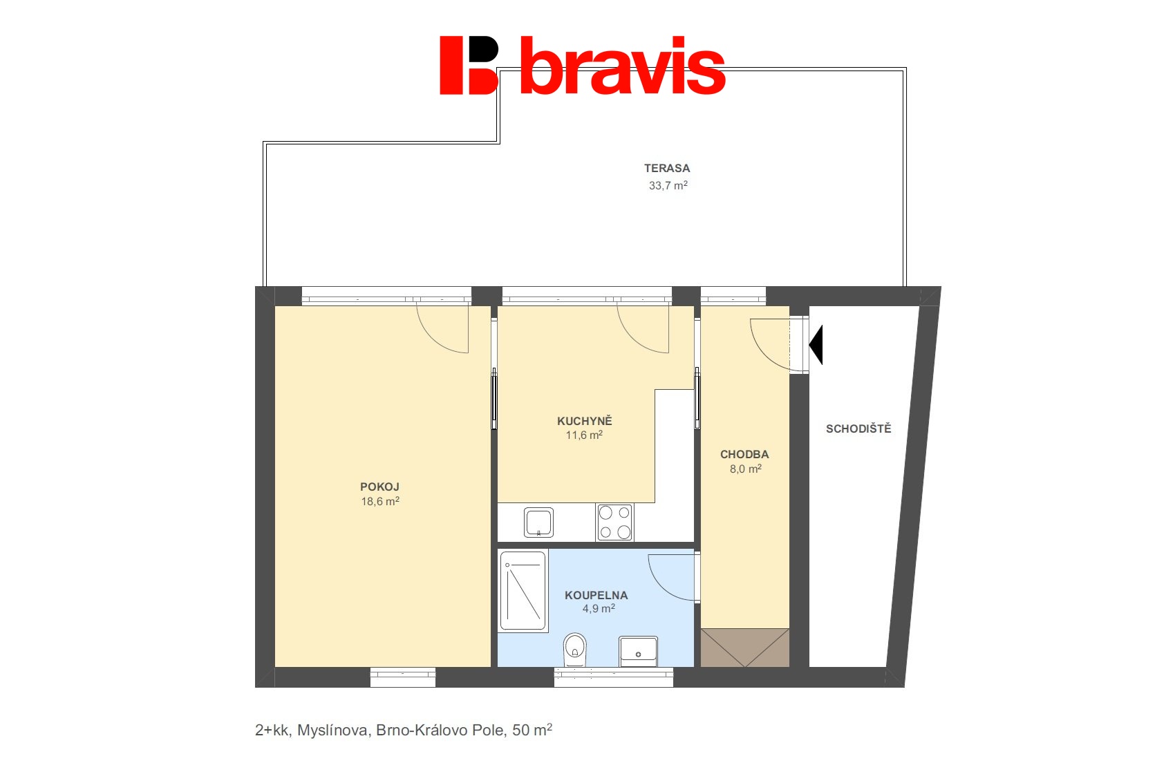 2+kk Myslínova 50m2