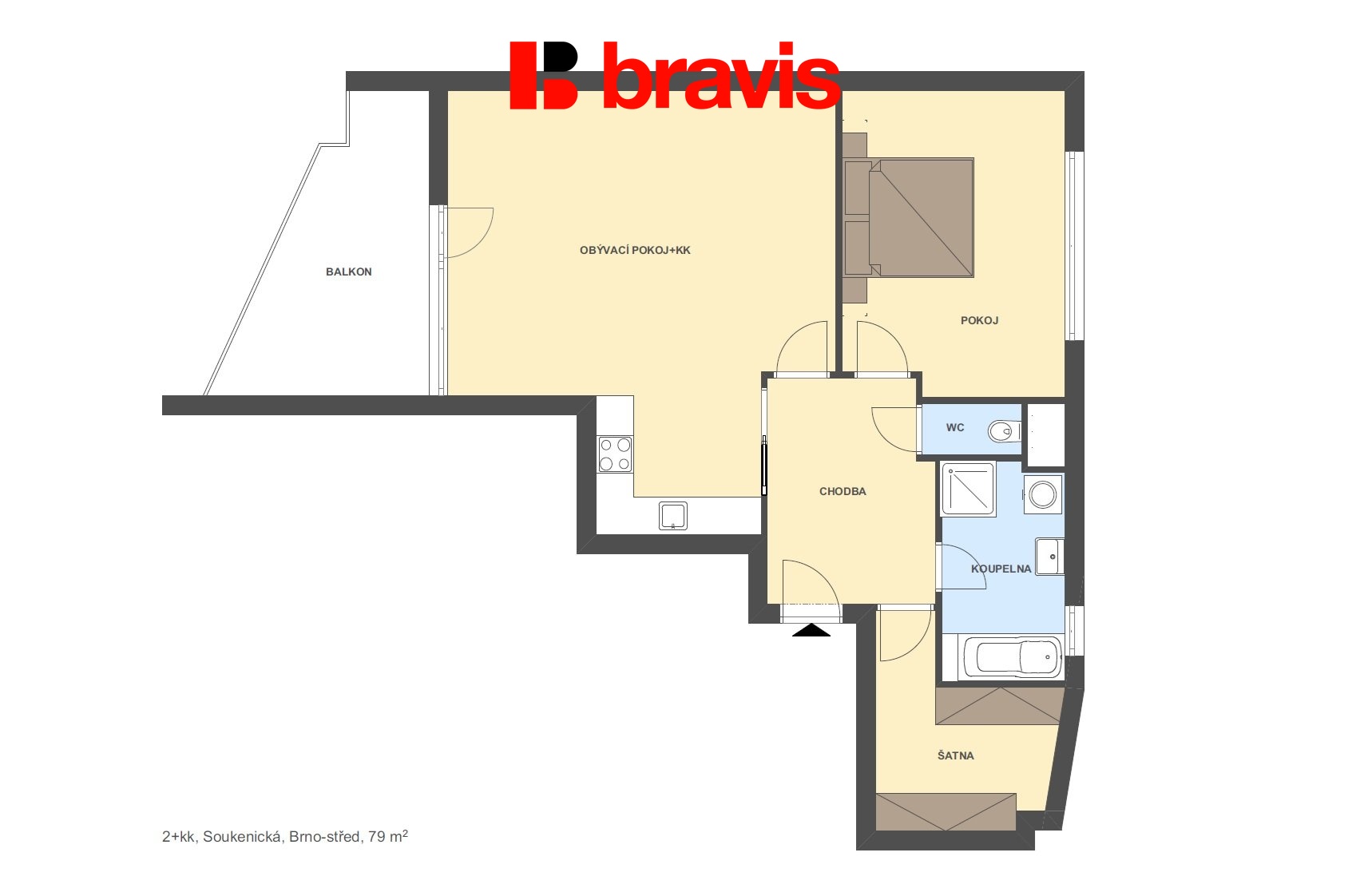 2+kk Soukenická 79m2