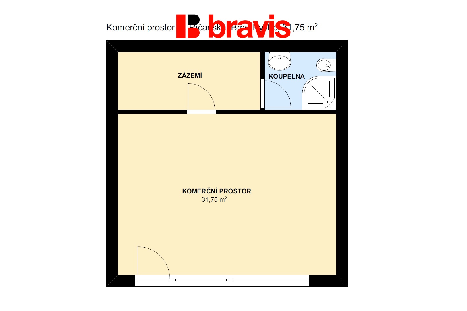Komerce Říčanská 31,75m2
