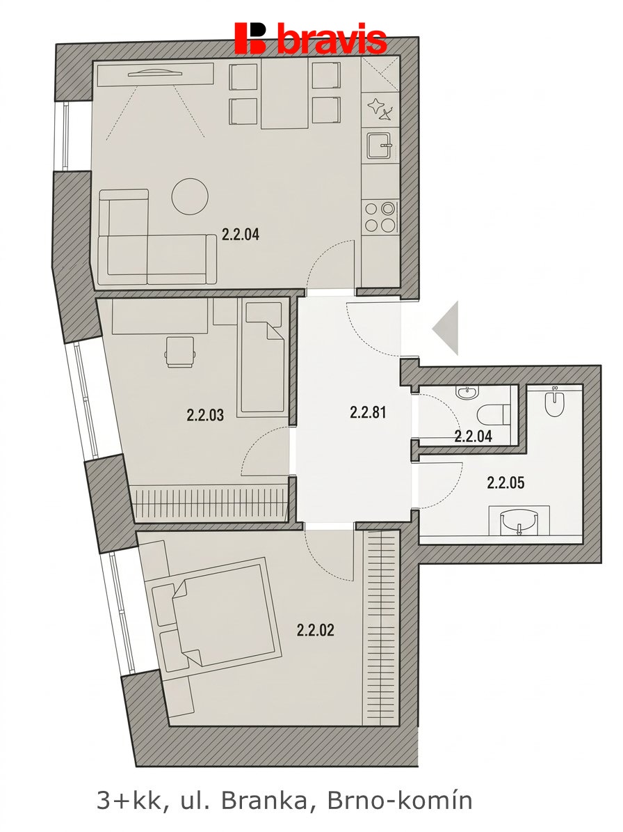 Půdorys 3+kk, Branka