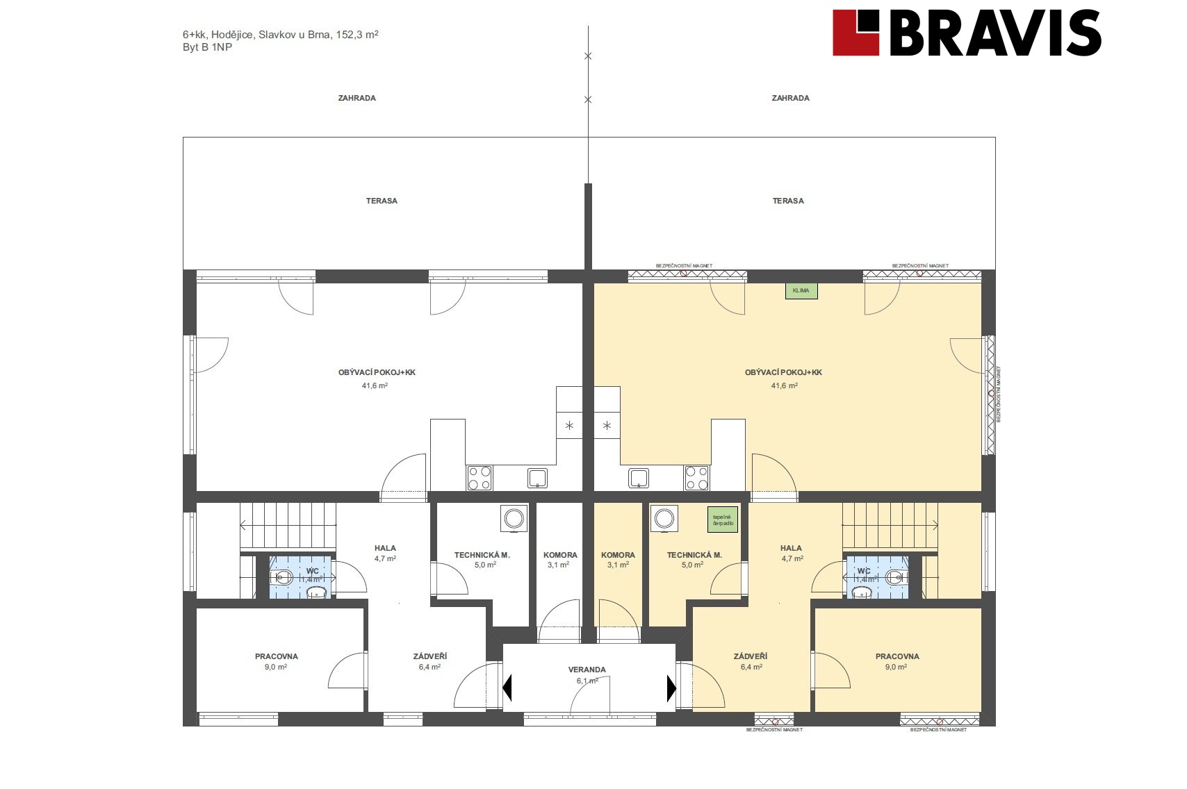 6+kk Hodějice 152,3m2 byt B 1NP