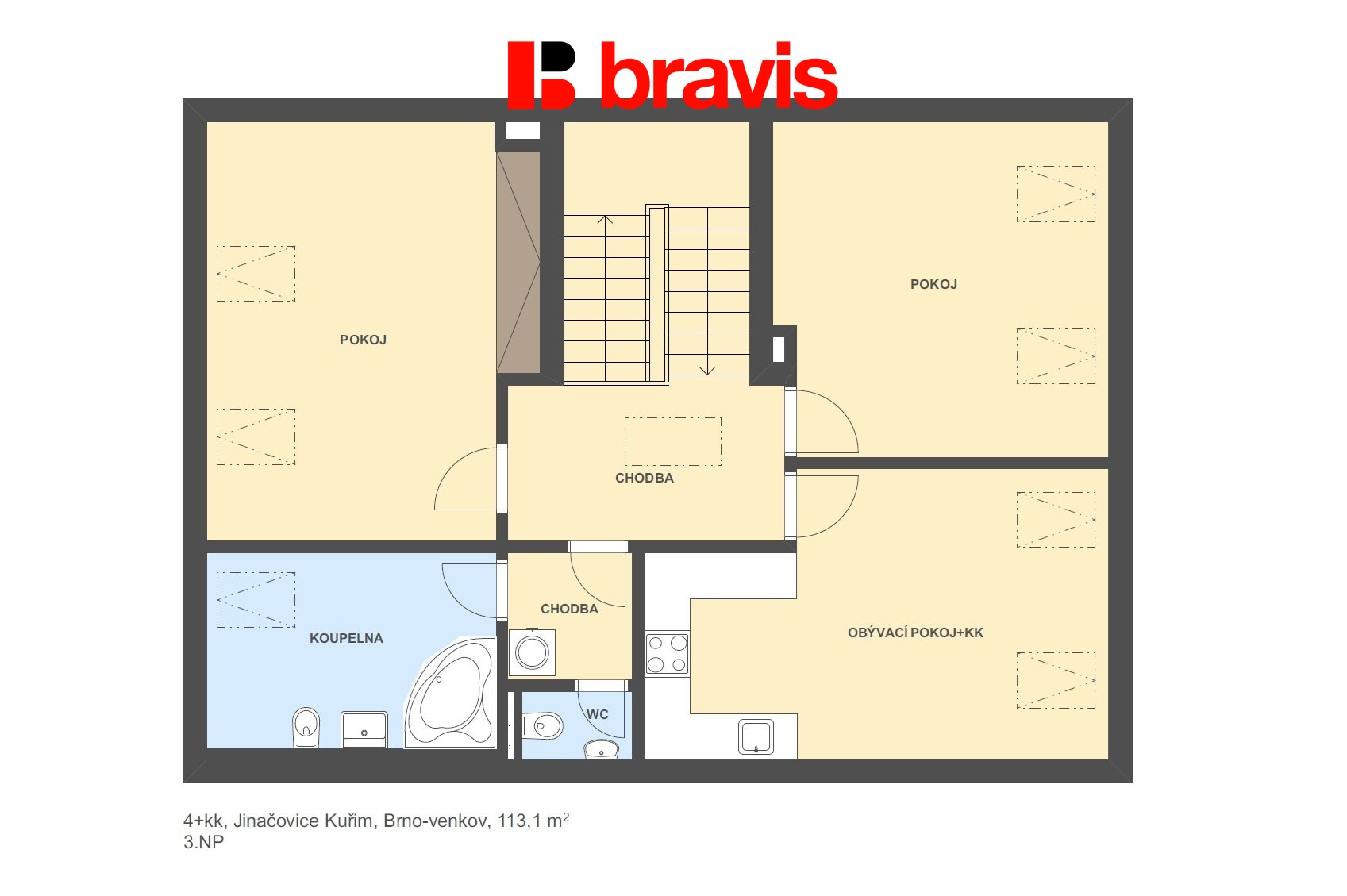4+kk Jinačovice 113,1m2 3NP