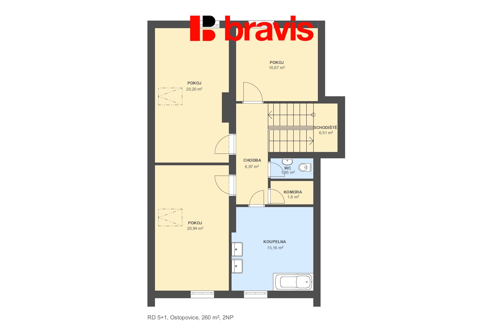 RD 5+1 Ostopovice 260m2 2NP