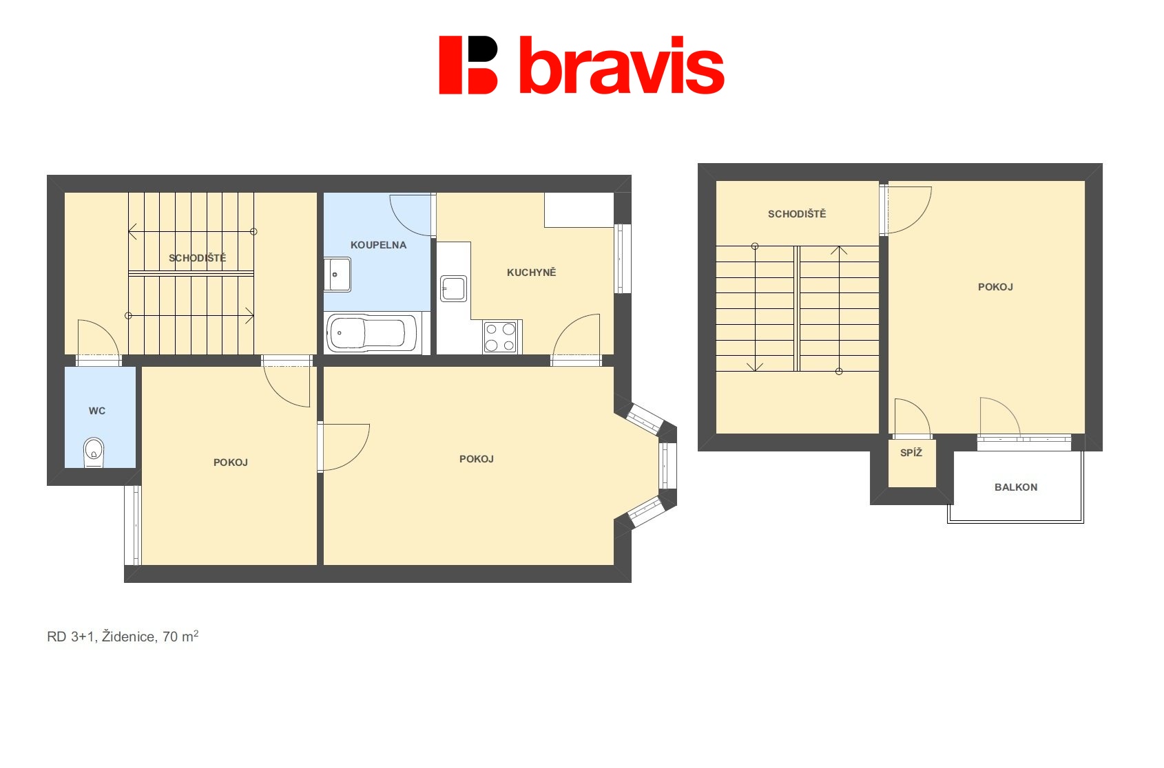 RD 3+1 Židenice 70m2 - oprava