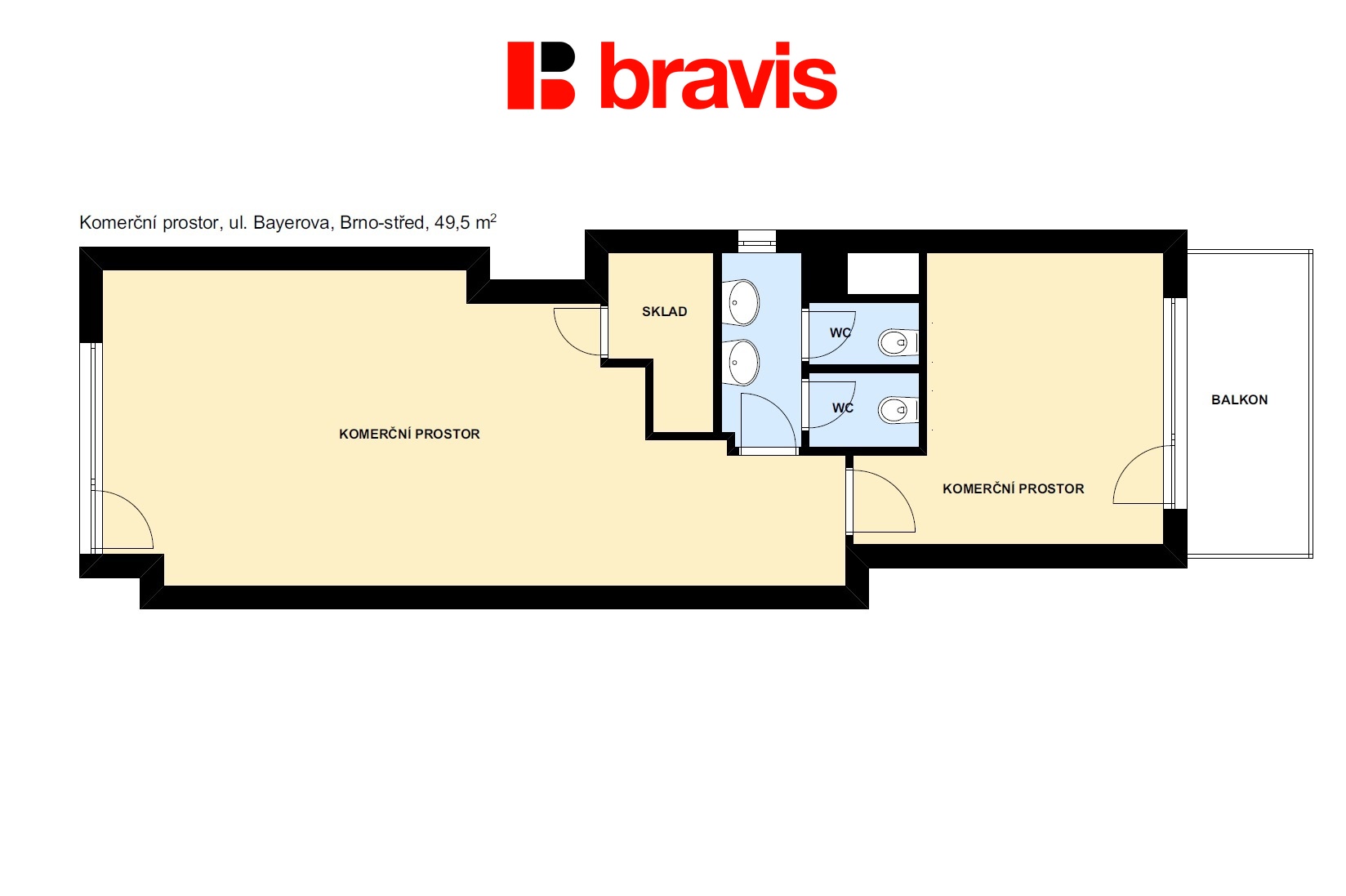 Komerce Bayerova 49,5m2