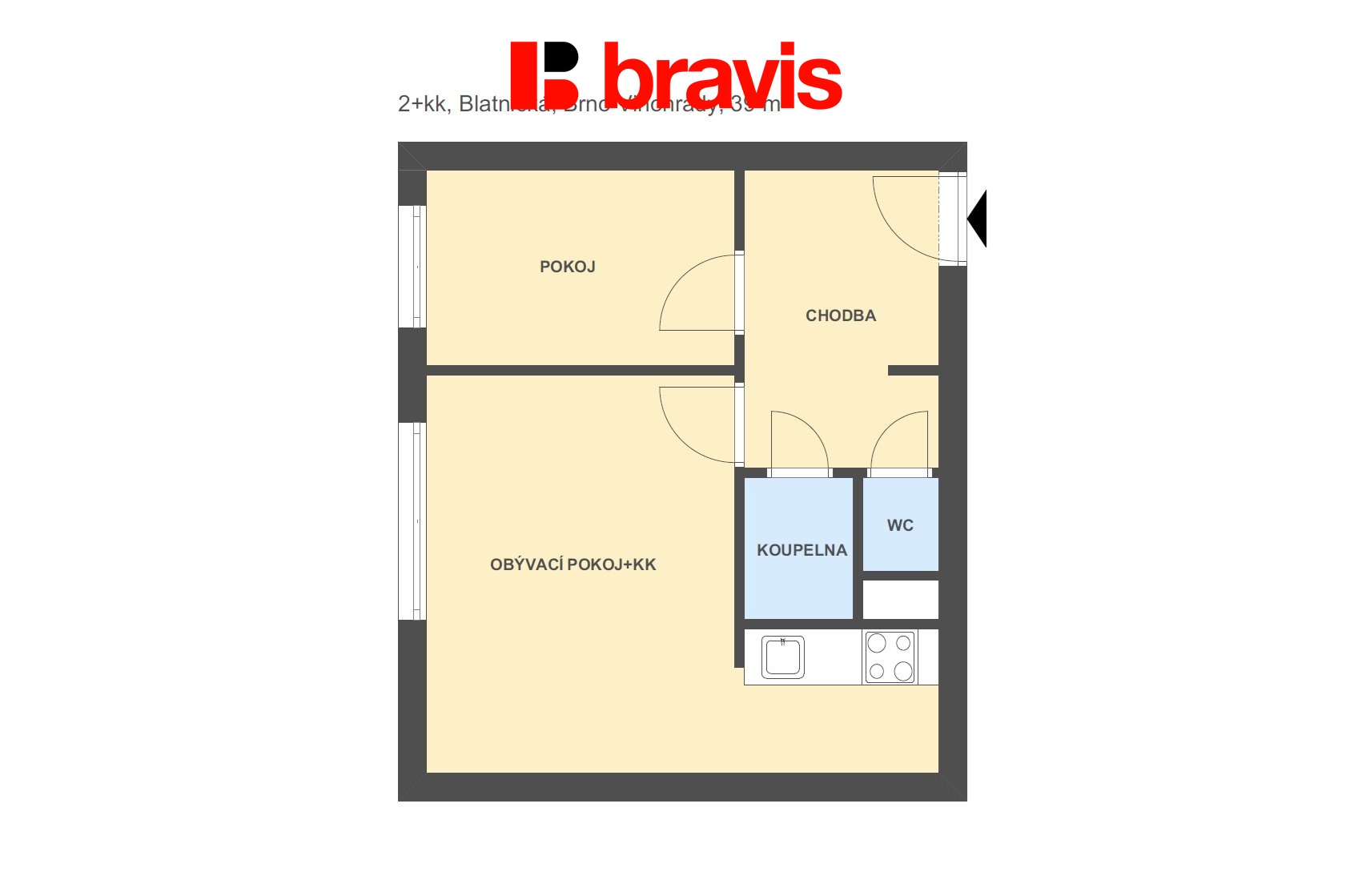 2+kk Blatnická 39m2