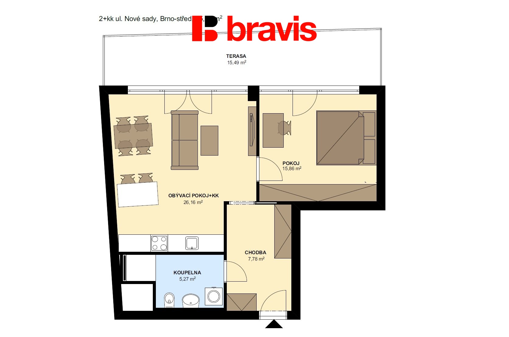 2+kk Nove? sady 55,07m2