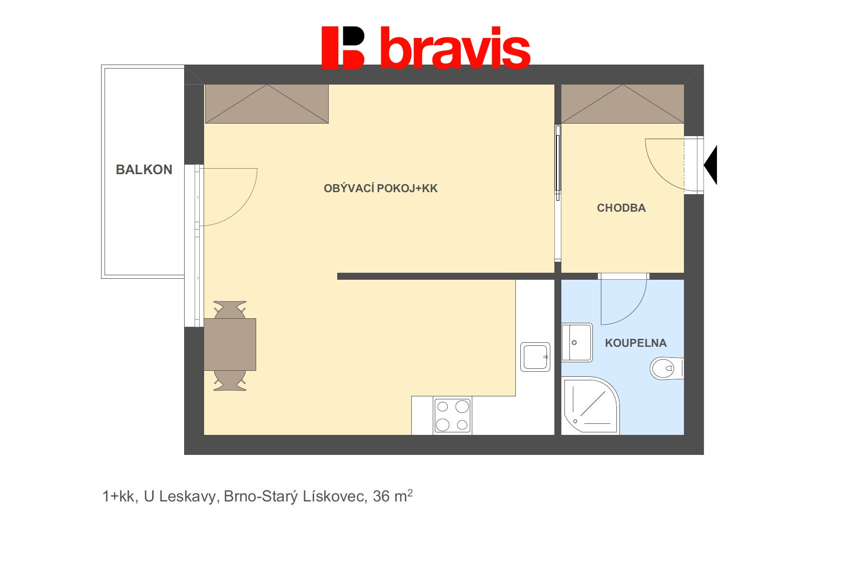 1+kk U Leskavy 36m2