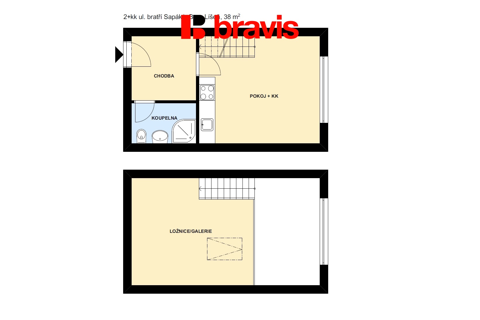 2+kk bratří Sapáků 38 m2