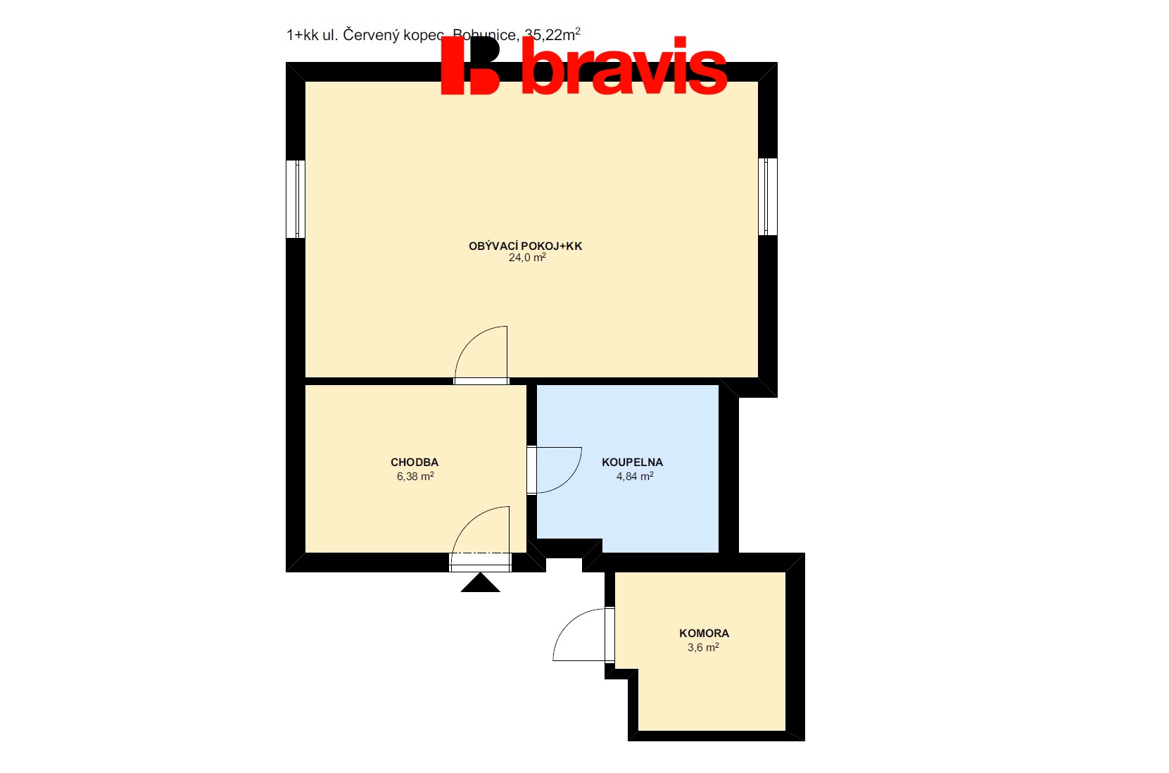 1+kk Červený Kopec 35,22m2