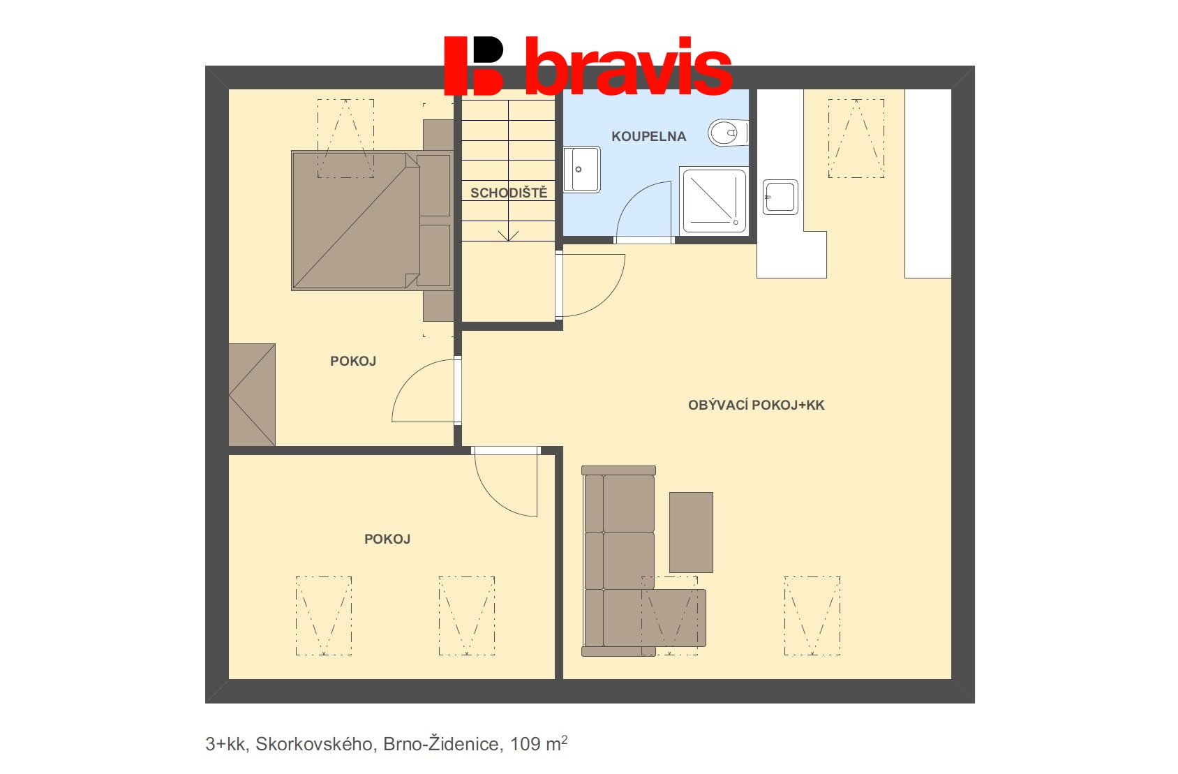 3+kk Skorkovského 109m2