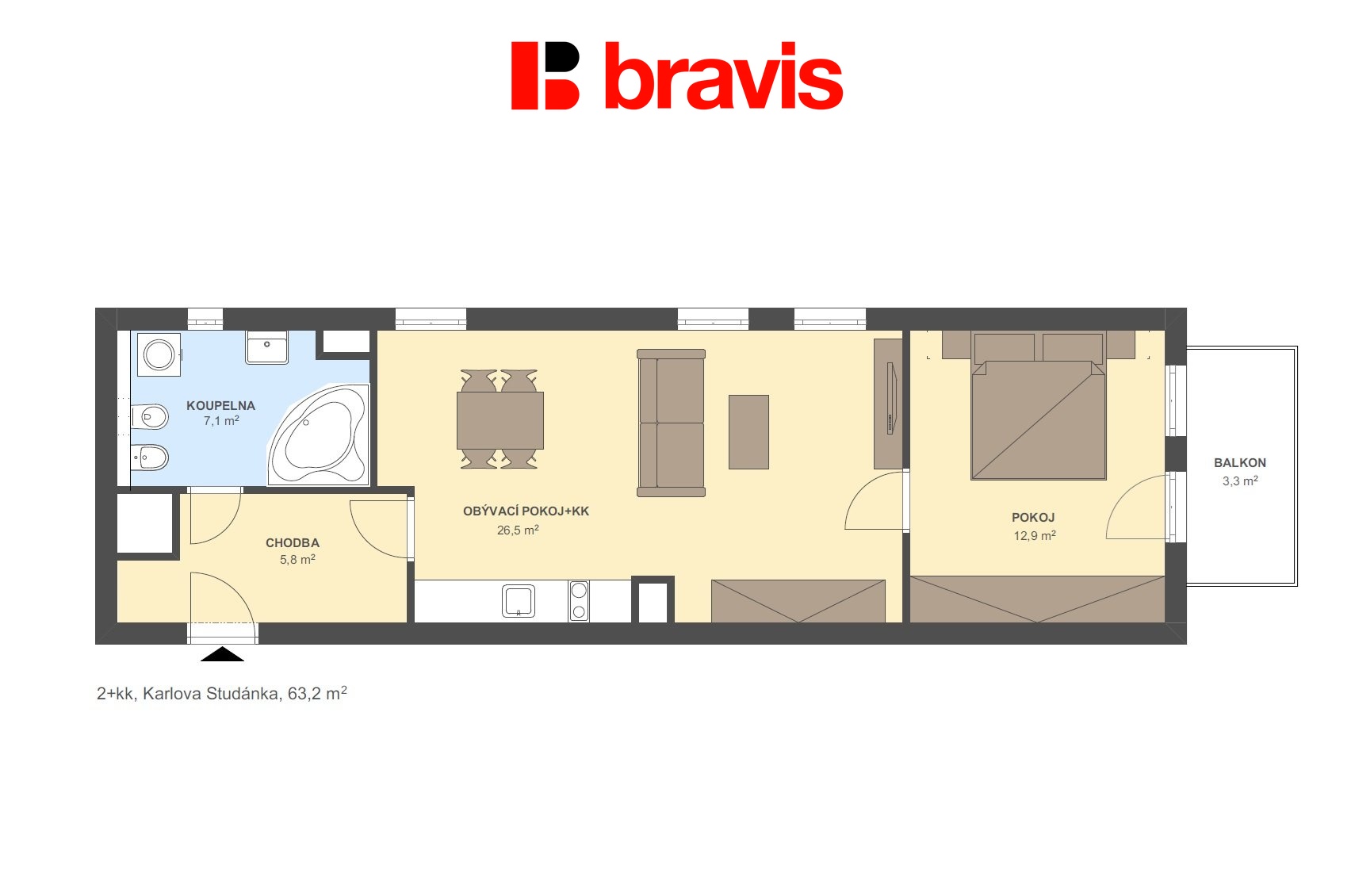 2+kk Karlova Studánka 63,2m2