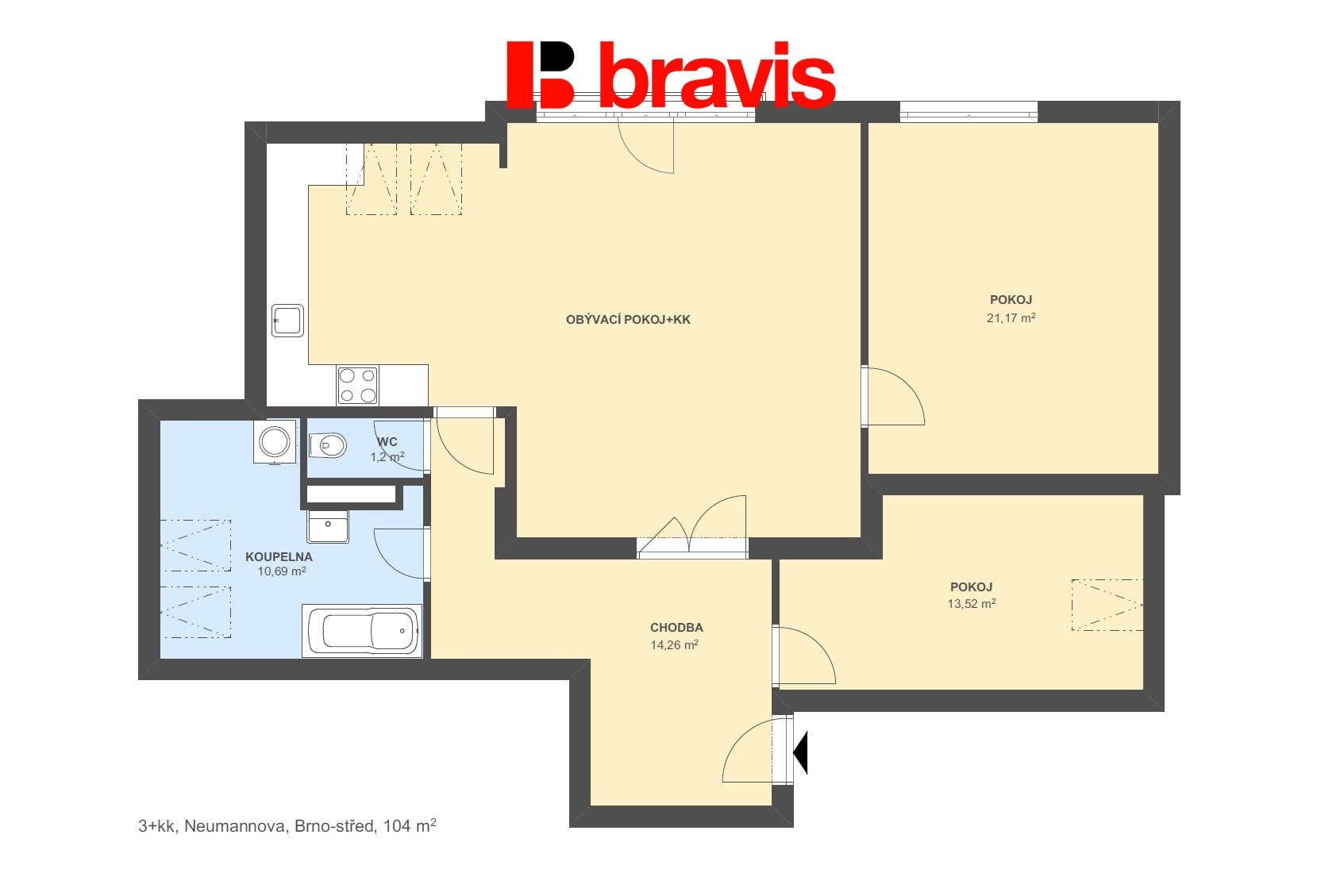 3+kk Neumannova 104m2