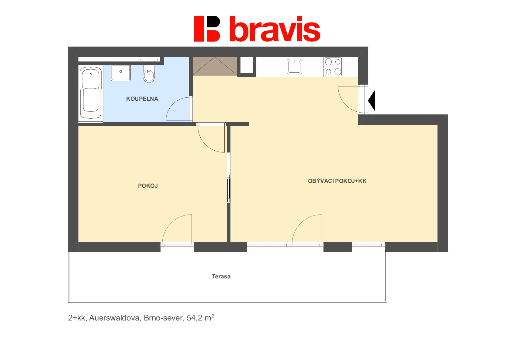2+kk Auerswaldova 54,2m2