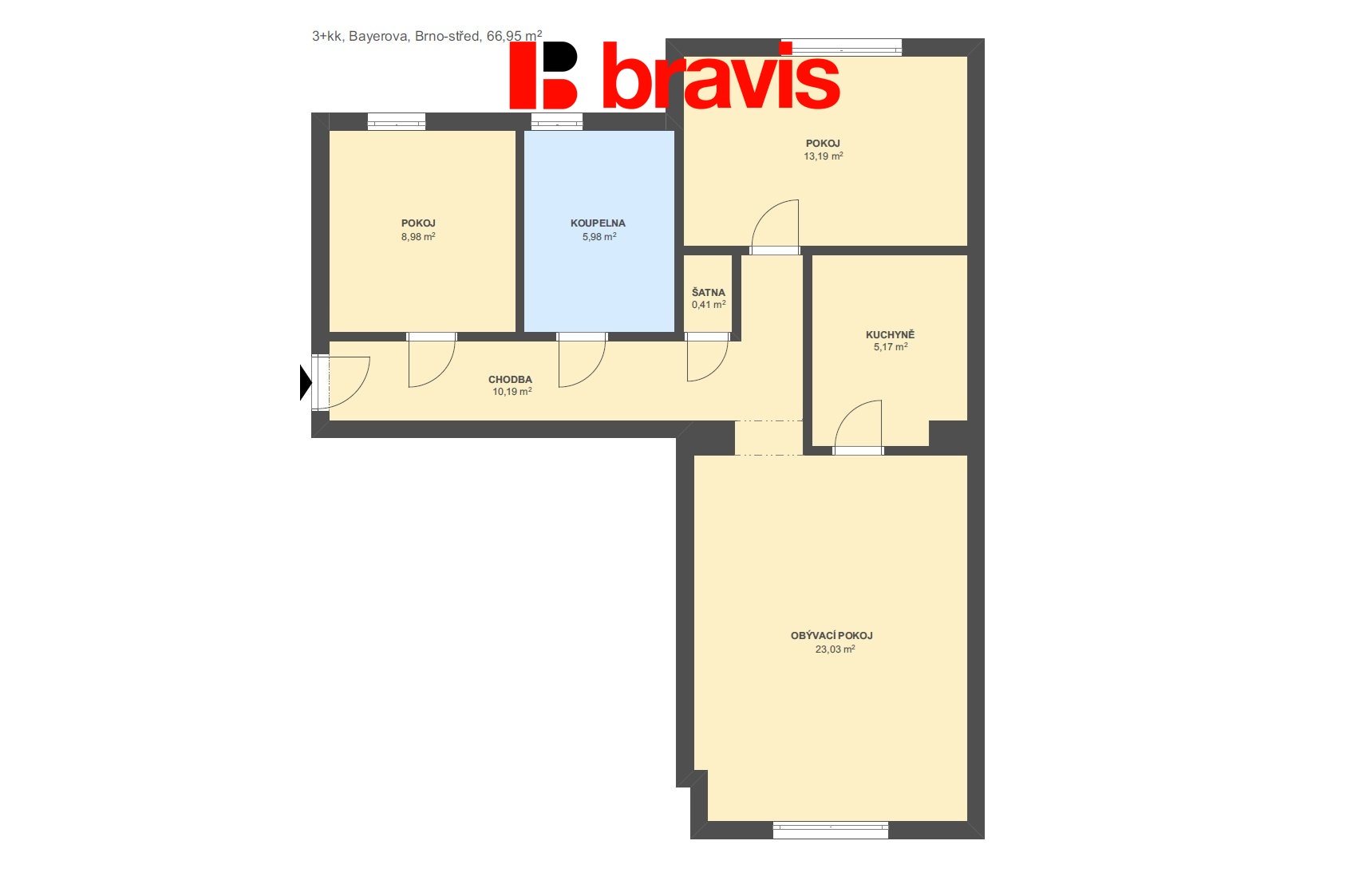 3+kk Bayerova 66,95m2 byt 40