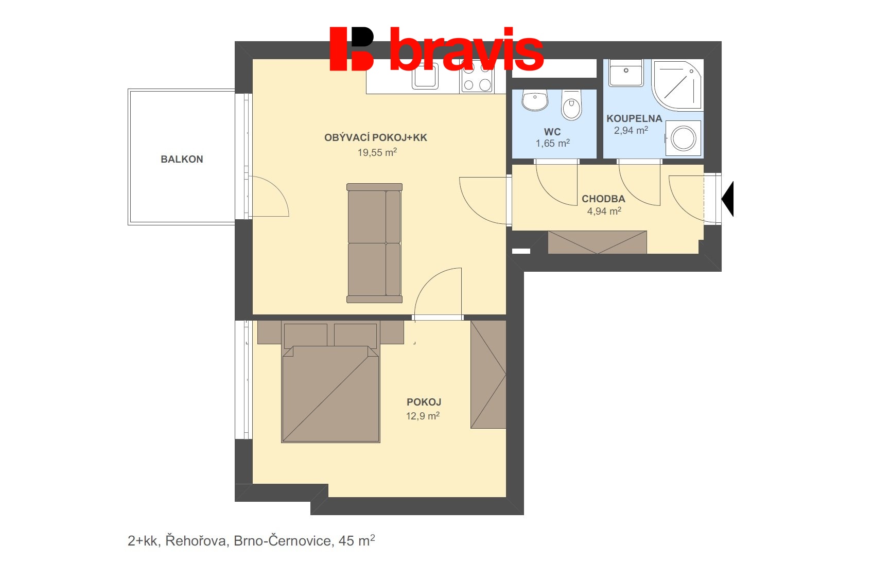 2+kk R?ehor?ova 45m2