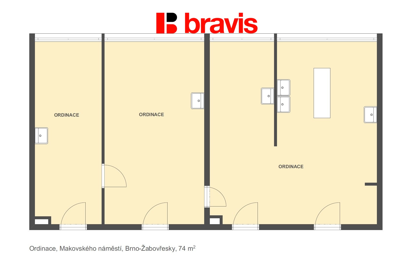 Ordinace Makovského 74m2