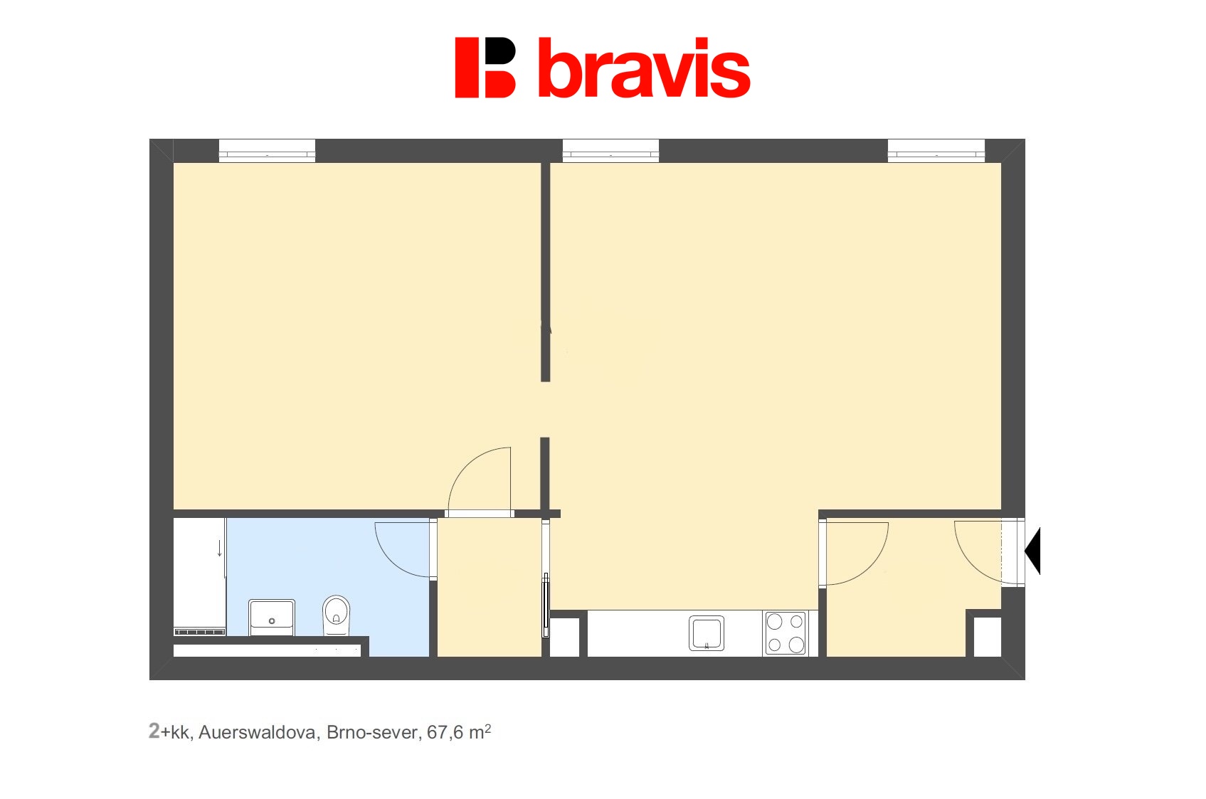 1+kk Auerswaldova 67,6m2