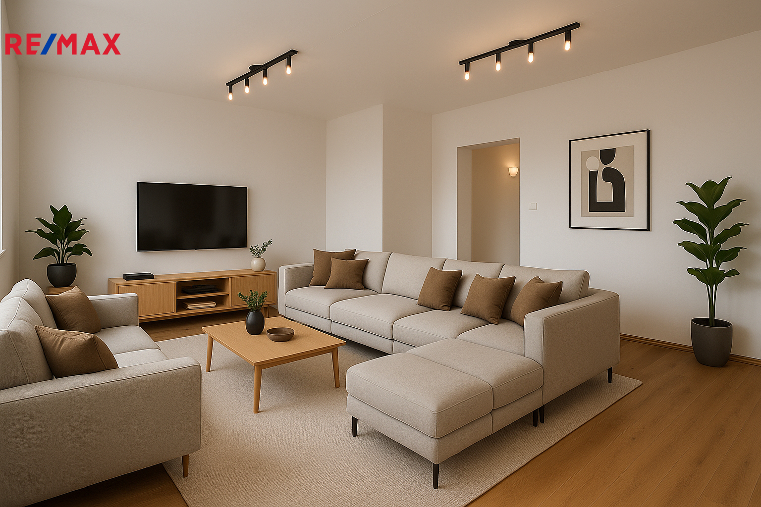 Vizualizace obývací pokoj