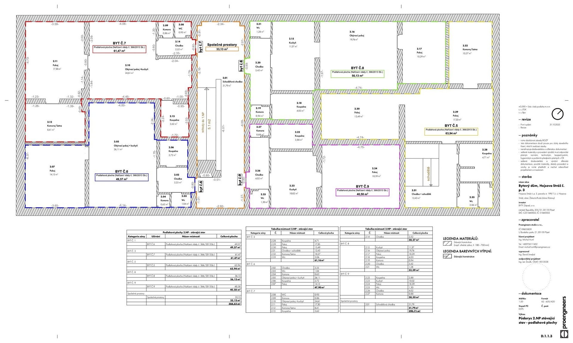 D.1.1.3 Pu?dorys 2.NP sta?vaji?ci? stav - podlahove?  plochy