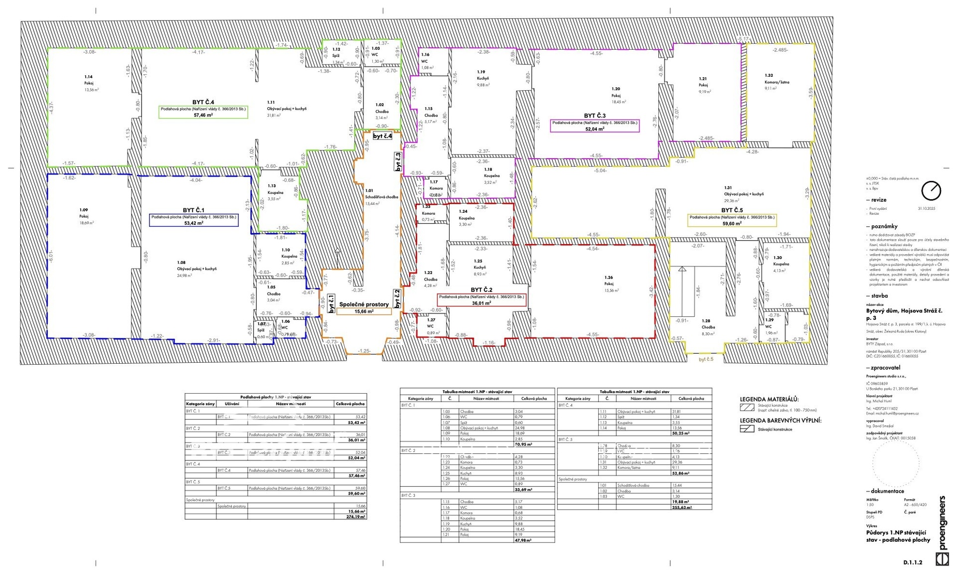 D.1.1.2 Pu?dorys 1.NP sta?vaji?ci? stav - podlahove?  plochy